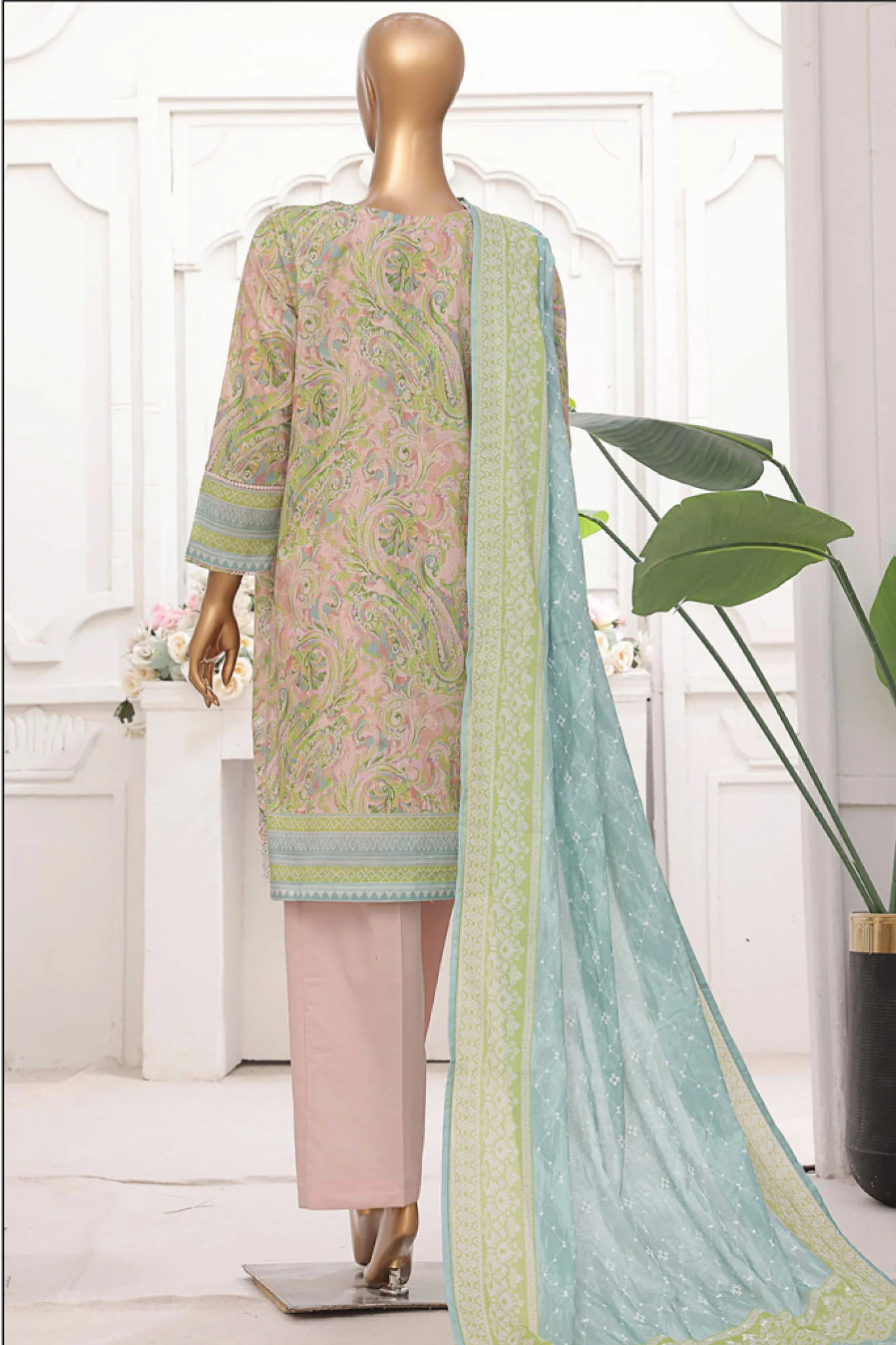 Printkari By HZ Stitched 3 Piece Emb Chikankari Vol-02 Suit-PEC-206 - Image 3