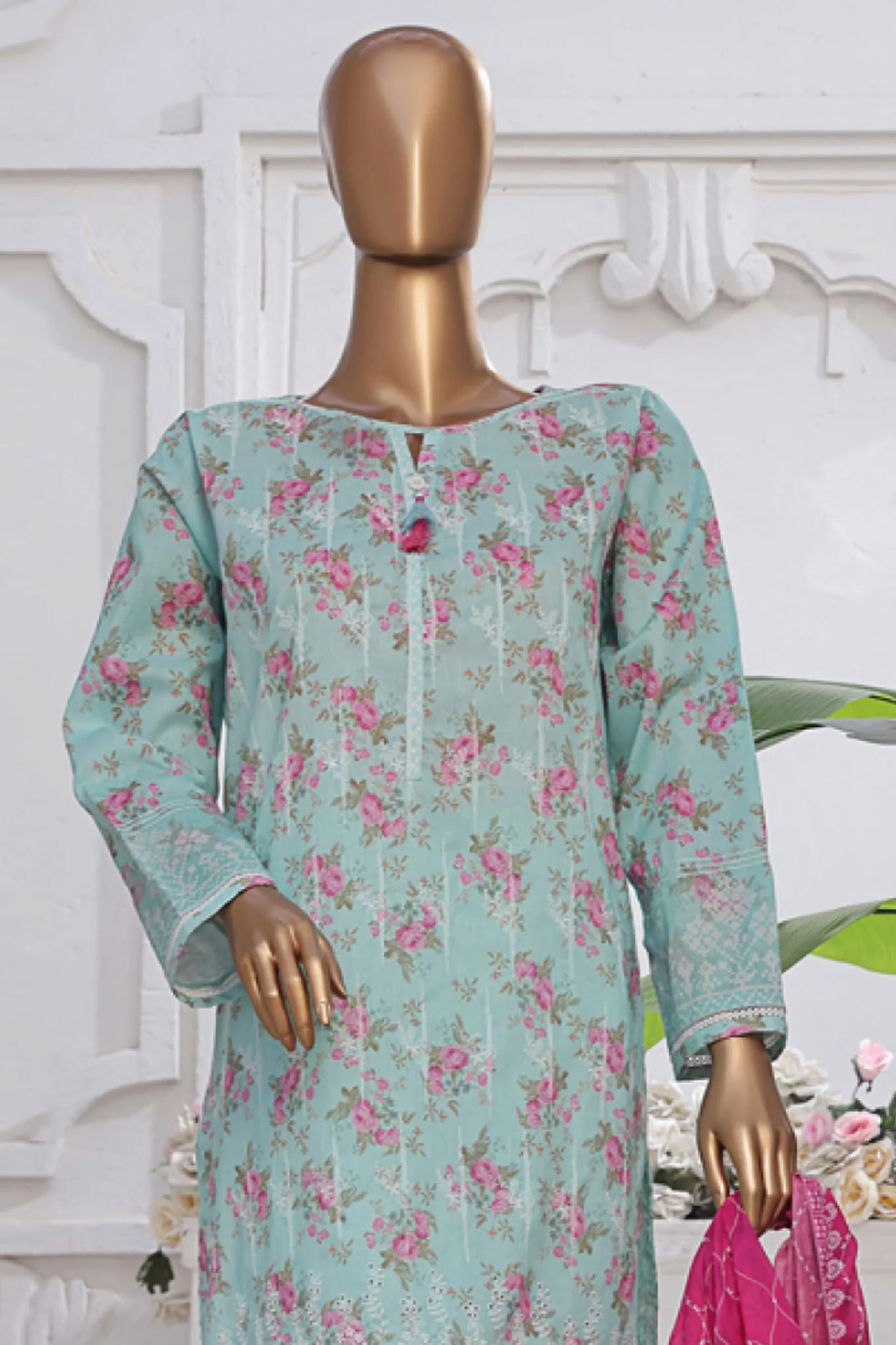 Printkari By HZ Stitched 3 Piece Emb Chikankari Vol-02 Suit-PEC-210 - Image 2