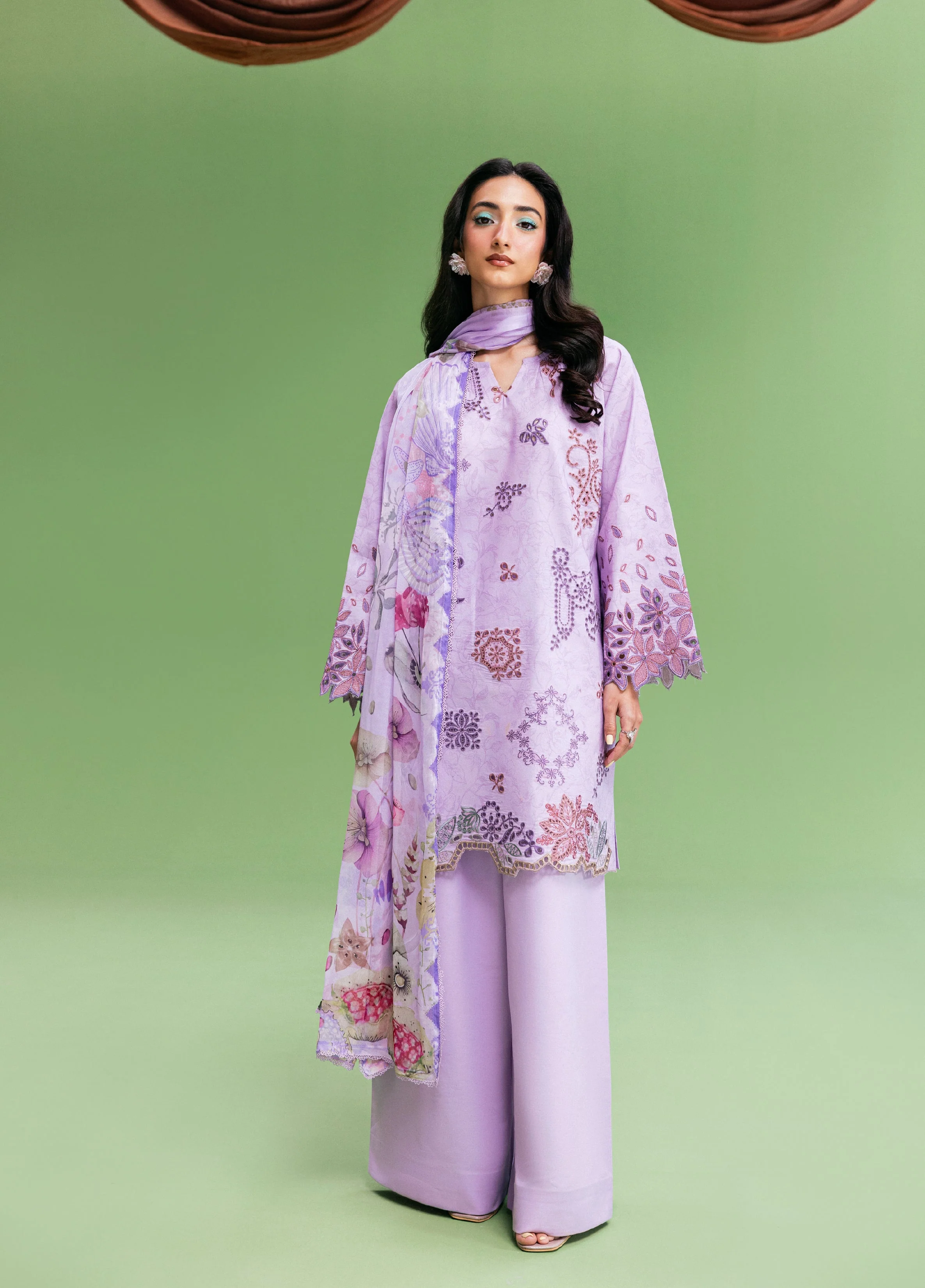 Zync By Florent Unstitched 3 Piece Printkari Lawn Suit-FZ-1A