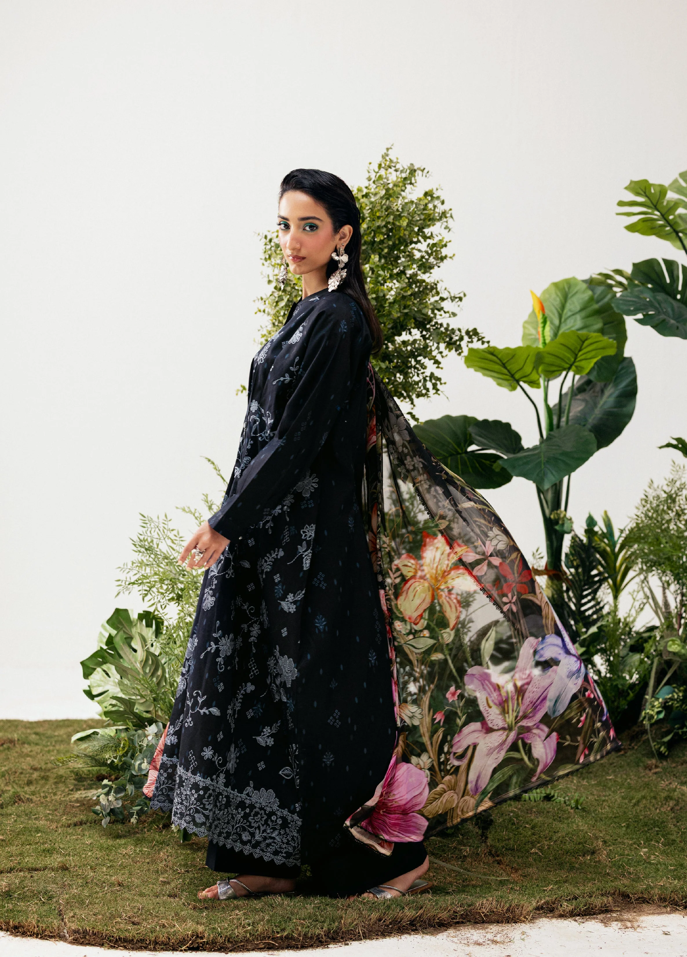 Zync By Florent Unstitched 3 Piece Printkari Lawn Suit-FZ-3B - Image 4