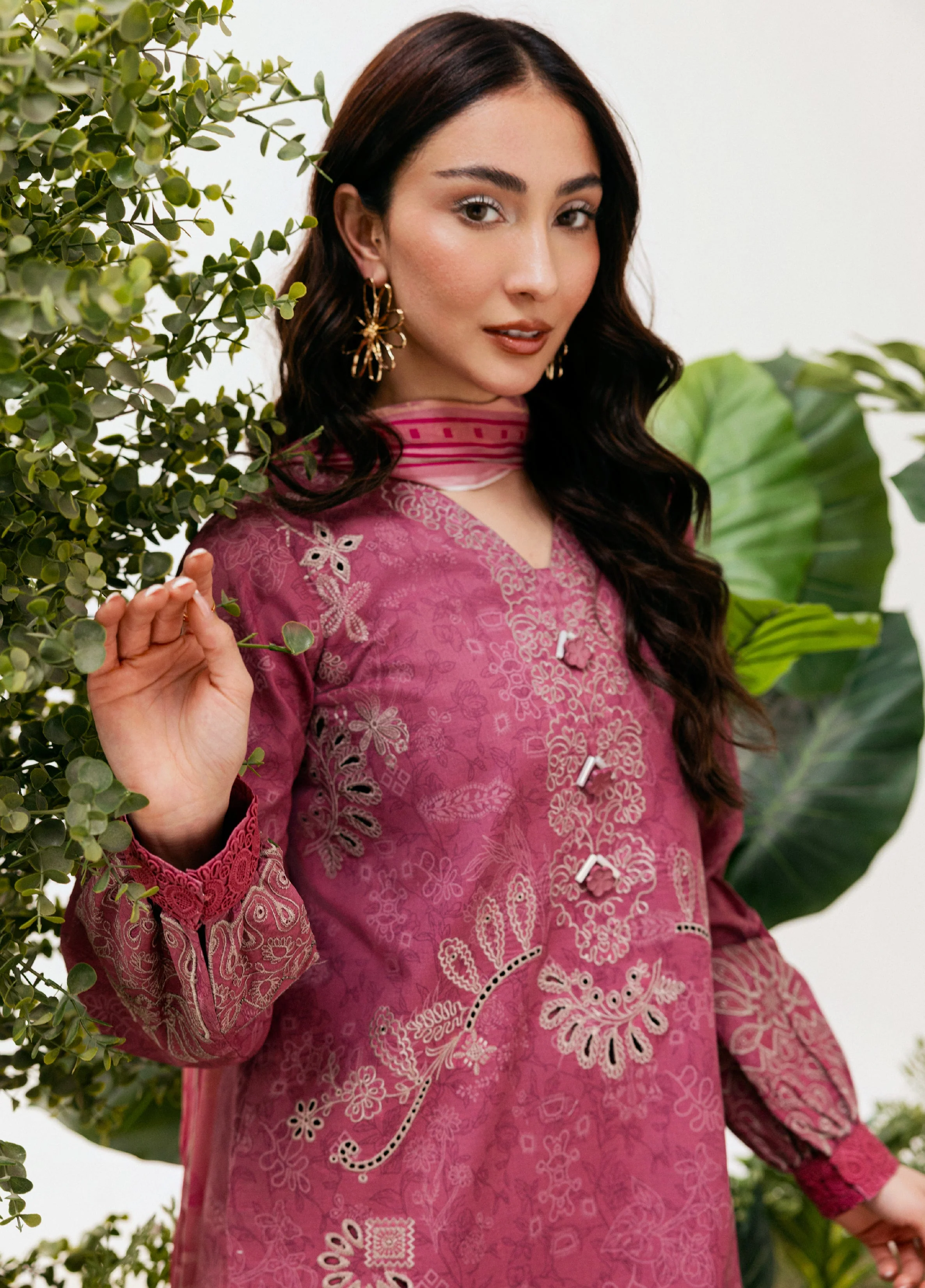 Zync By Florent Unstitched 3 Piece Printkari Lawn Suit-FZ-6B - Image 2