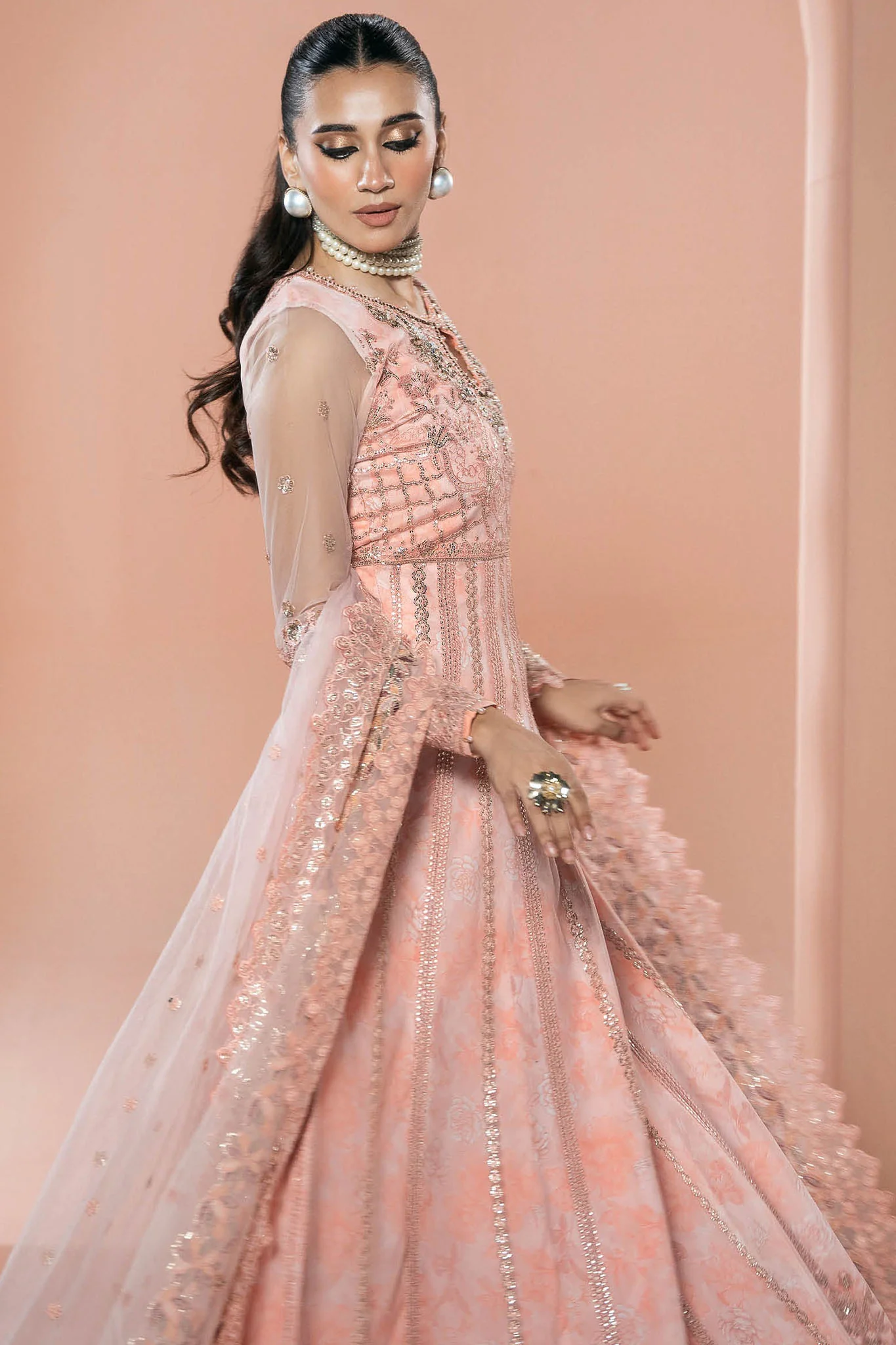 Rangeen By Ramsha Unstitched 3 Piece Luxury Festive Formals Vol-01 Suit-PS-107 - Image 4
