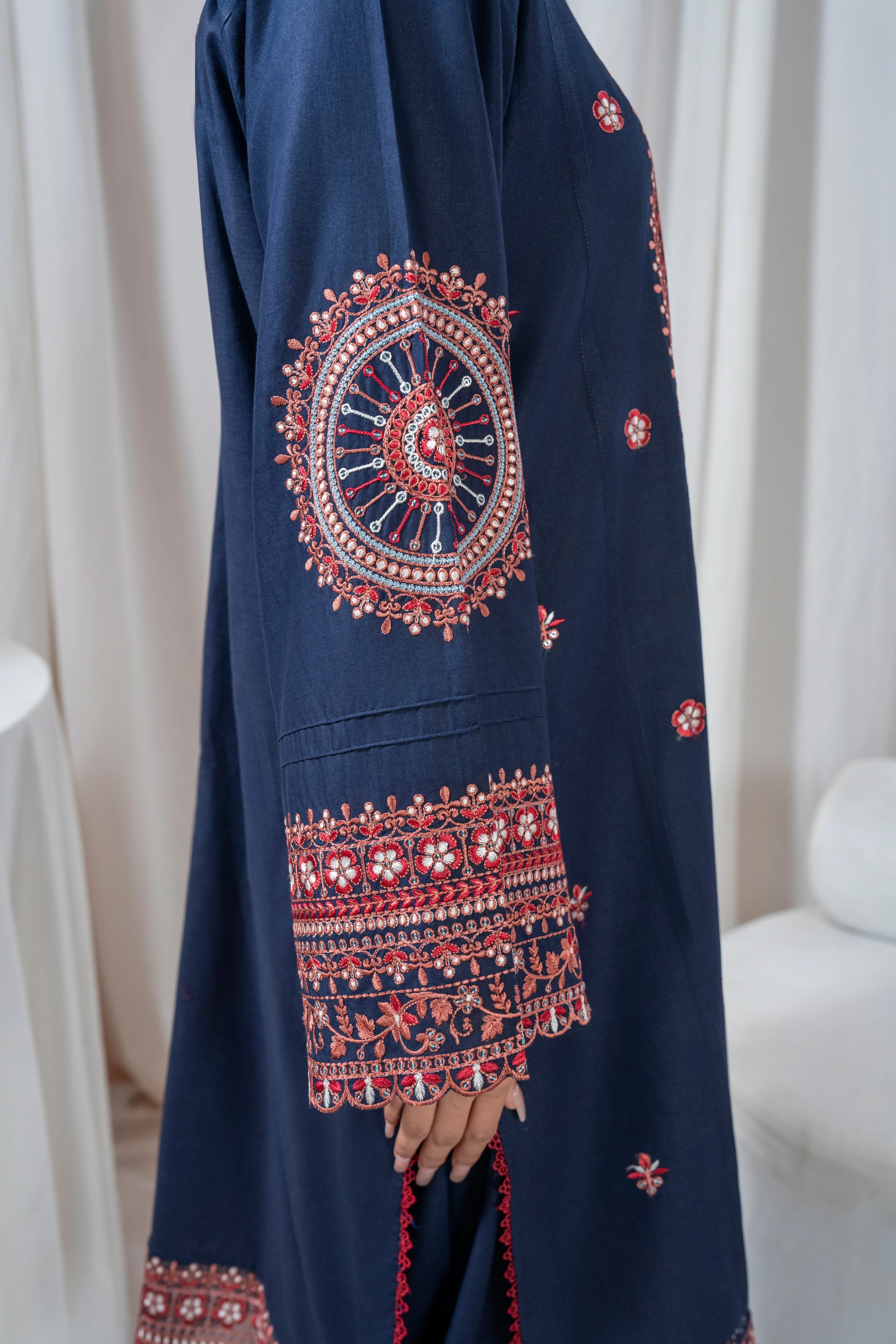 Zoya Zafar Stitched 2 Piece Cotton Suit-Qalamkar PRET - Image 8