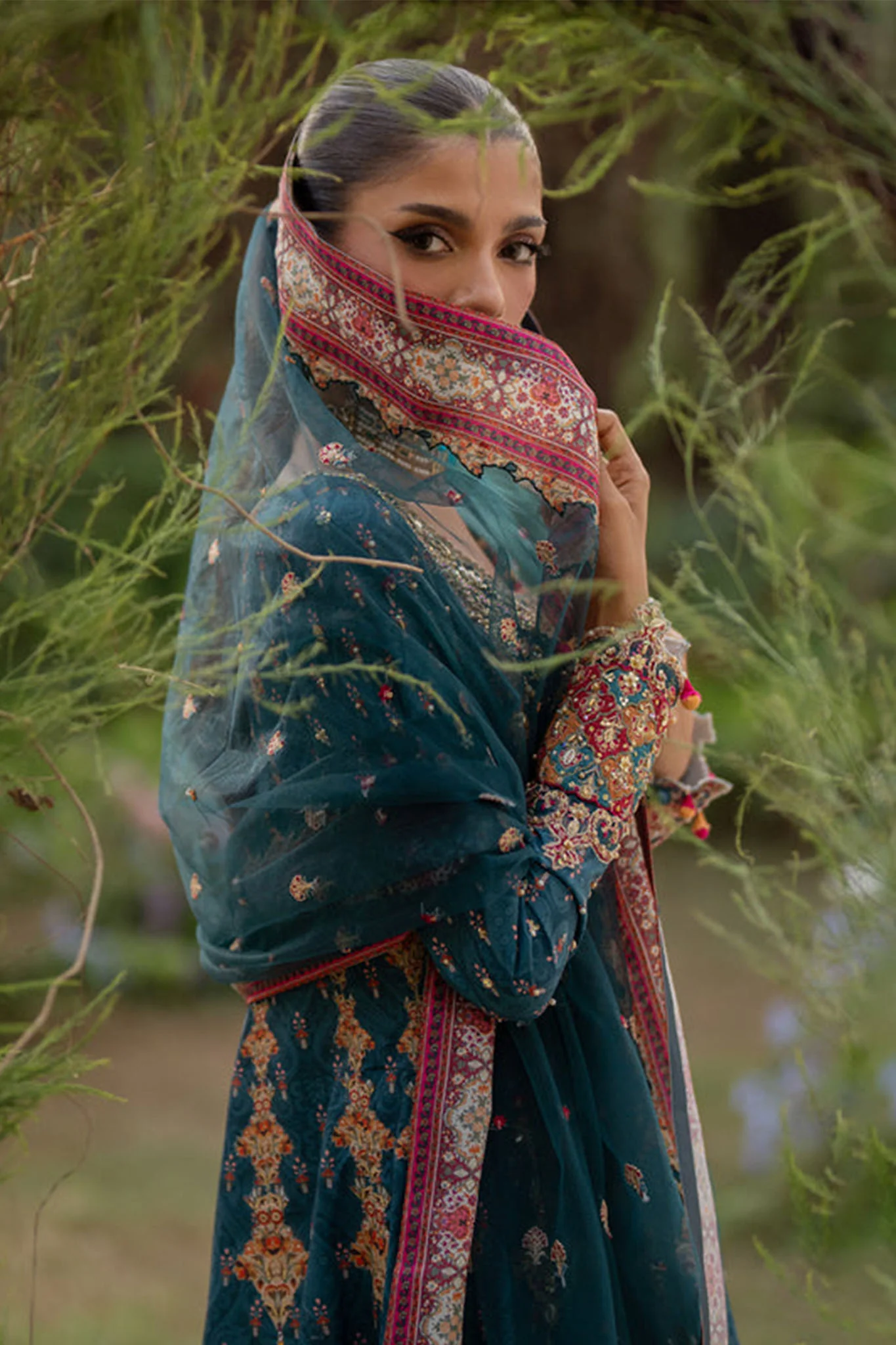 Qalamkar Unstitched 3 Piece Luxe Silk Suit-UA-09-Tina - Image 5