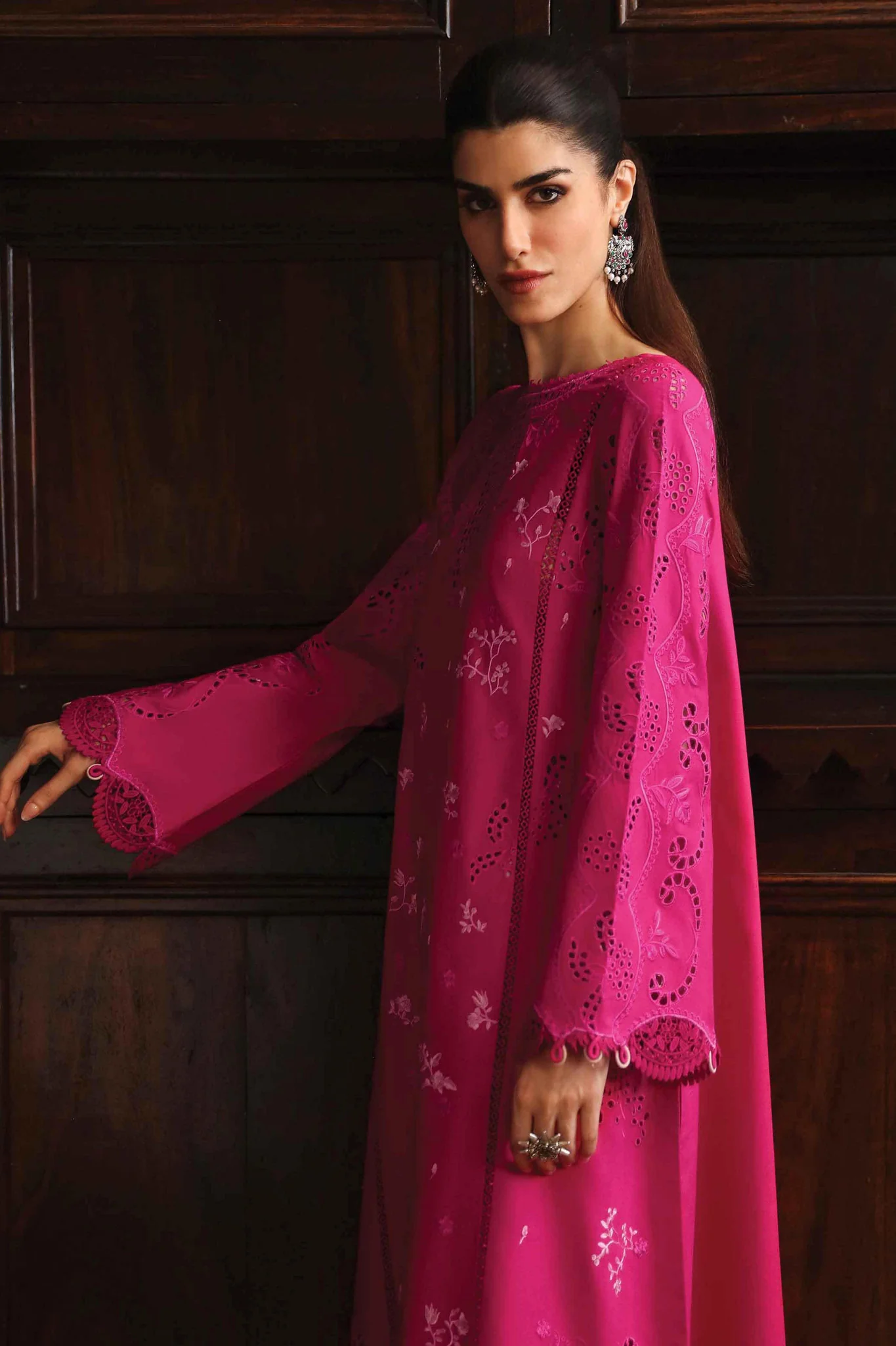 Qlinekari By Qalamkar Unstitched 3 Piece Emb Linen Suit-LM-07-Neesa - Image 2
