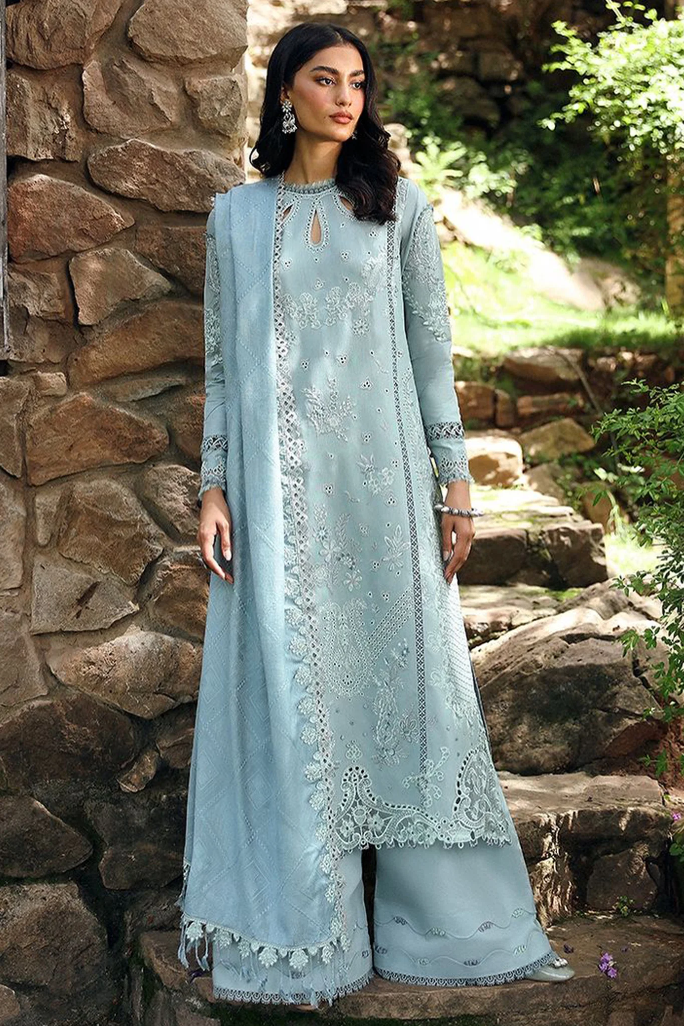 Qlinekari By Qalamkar Unstitched 3 Piece Emb Linen Suit-LM-08-Neala