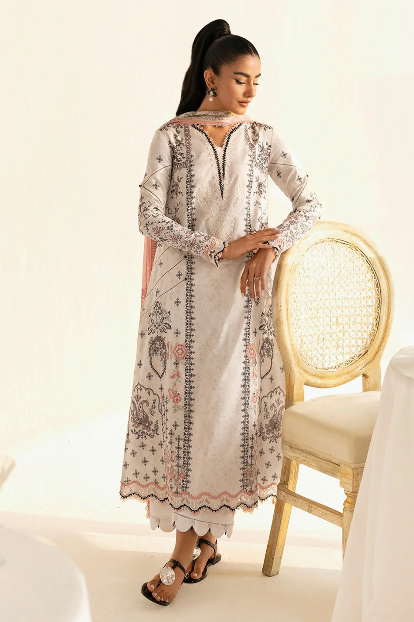 Qprints By Qalamkar Unstitched 3 Piece Printed Lawn Collection-PQ-09-A-Lyra - Image 3