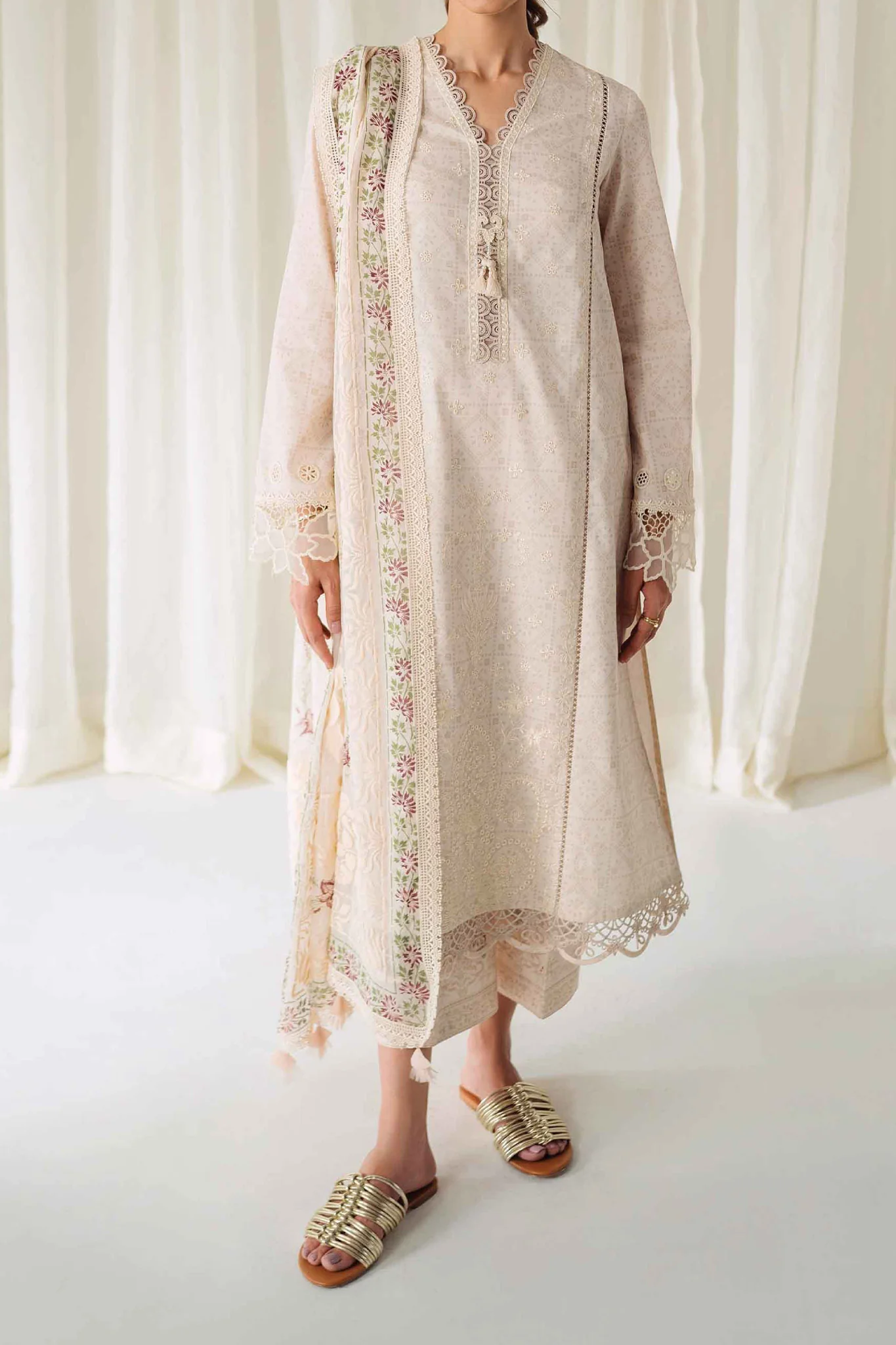 Qprints By Qalamkar Unstitched 3 Piece Printed Lawn Suit-AR-02-Elea