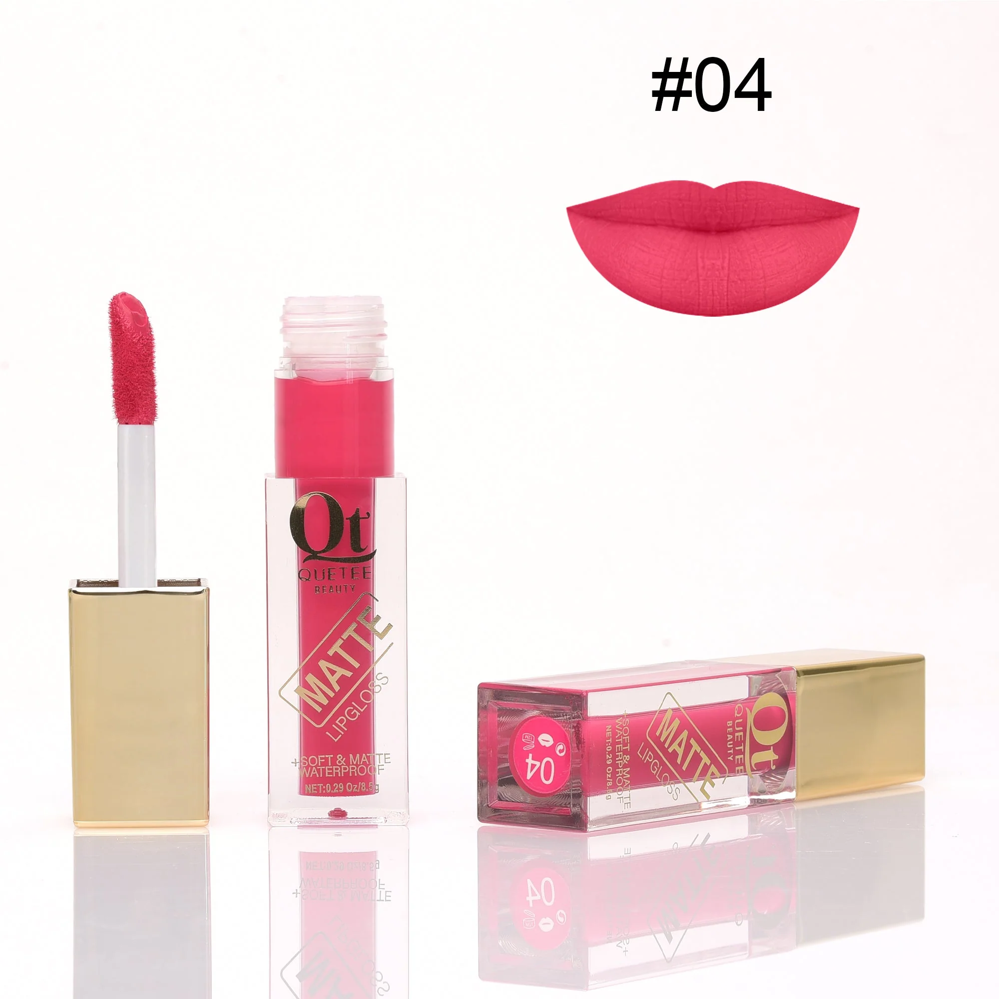 Quetee Beauty Golden Lip Gloss #04 - Image 2