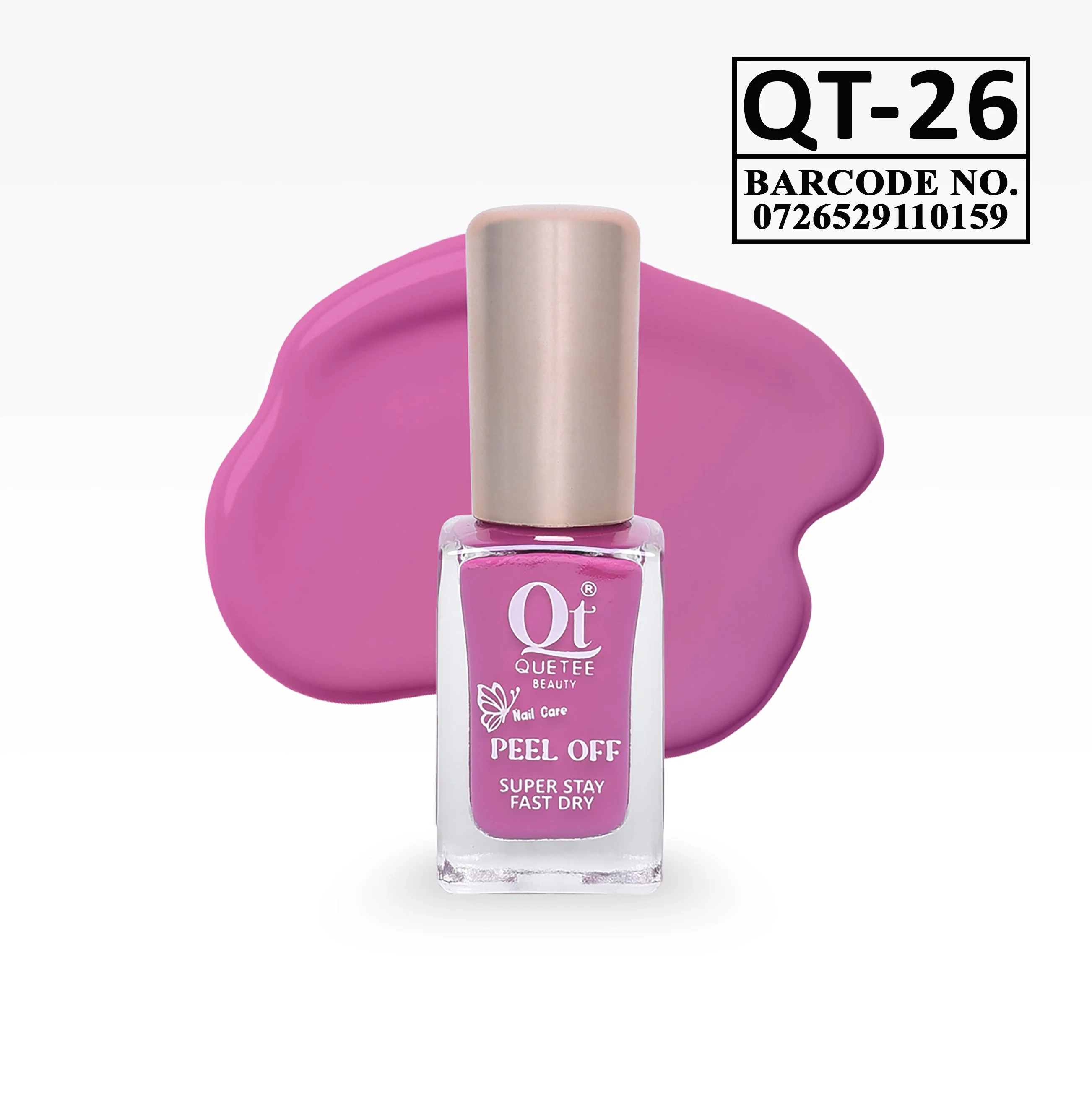 Quetee Beauty Peel Off Nail Polish QT-26 - Image 2