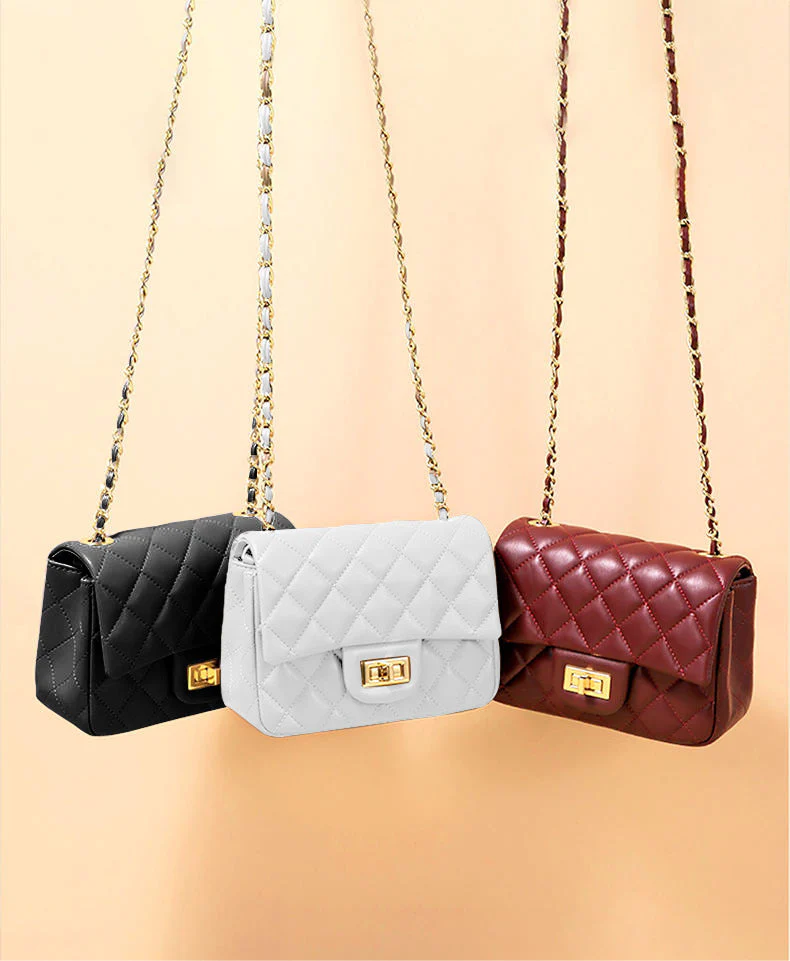 Fineur - Quilted DockLock Crossbody Bag ~ Red - Image 3