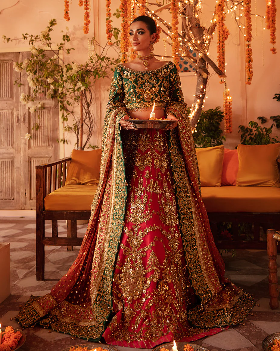 Mehernaaz By Gulaal Unstitched 3 Piece Bridal Couture Suit-Raahima B-17