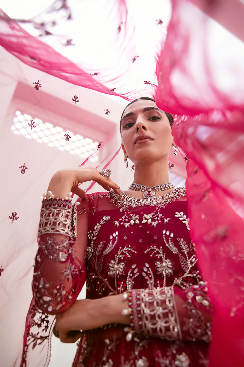 La More Unstitched 3 Piece Wedding Collection-Radiant ruby - Image 4