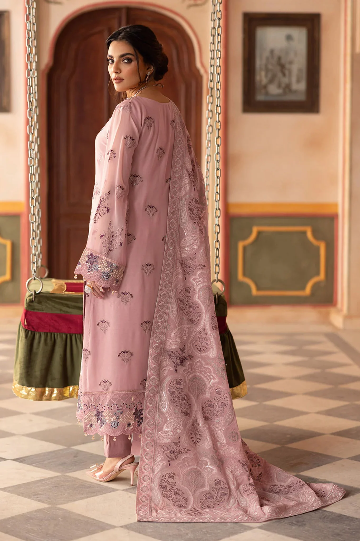 Dastan by Ramsha Unstitched 3 Piece Formals Vol-03 Suit-T-303 - Image 4