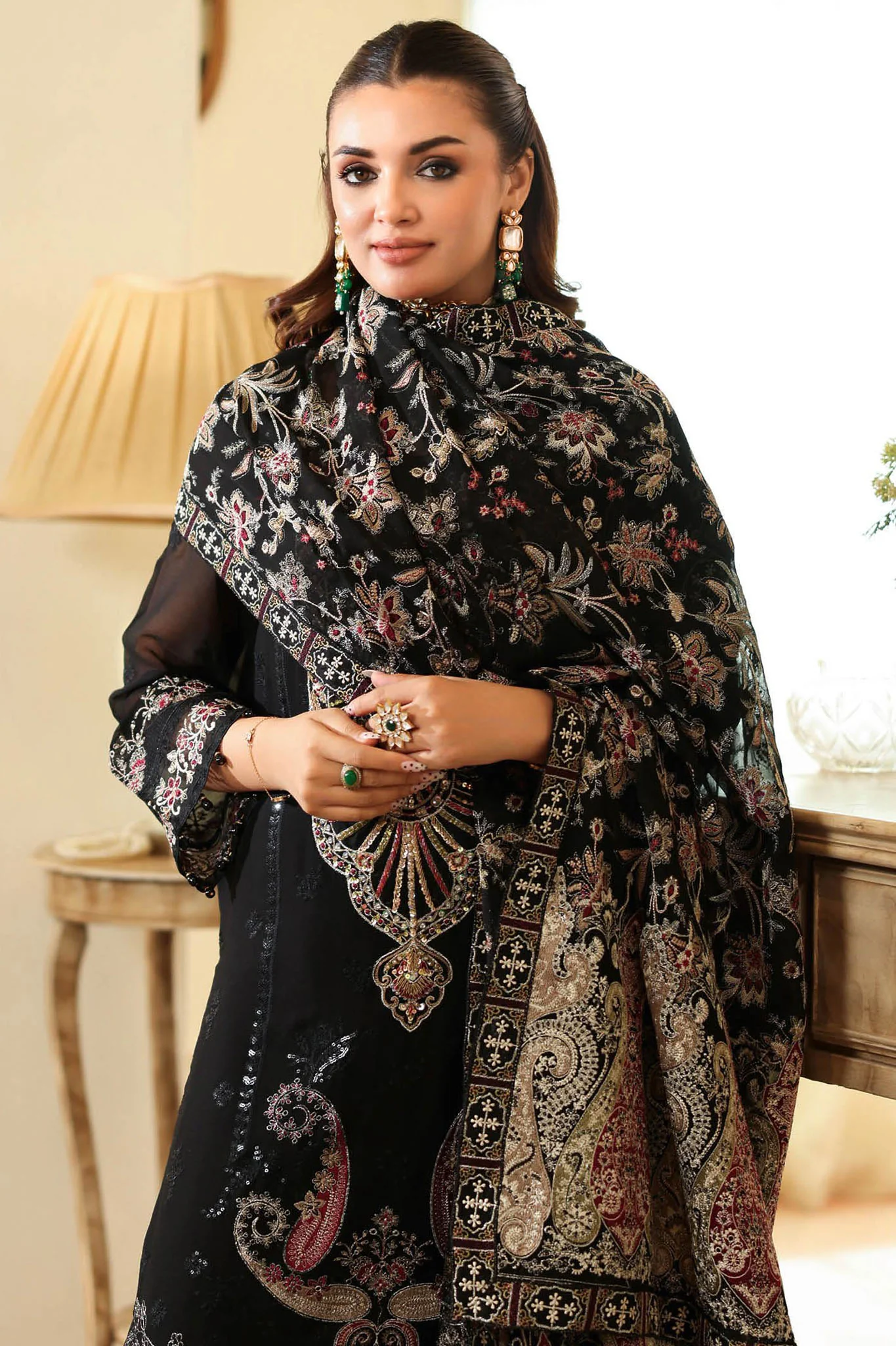 Dastan by Ramsha Unstitched 3 Piece Formals Vol-04 Suit-T-402 - Image 2