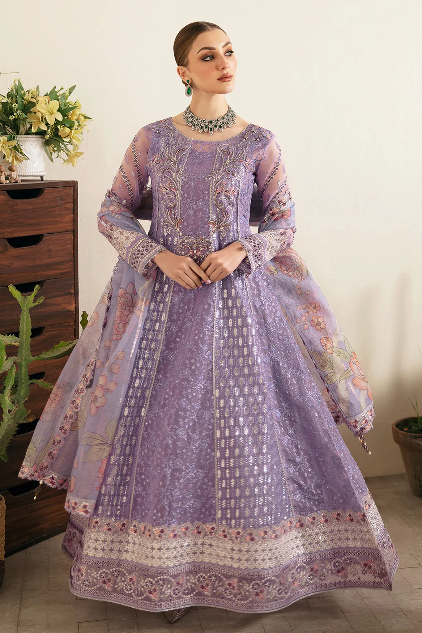 Ramsha Unstitched 3 Piece Festive Formals Vol-01 Suit-E-107 - Image 4