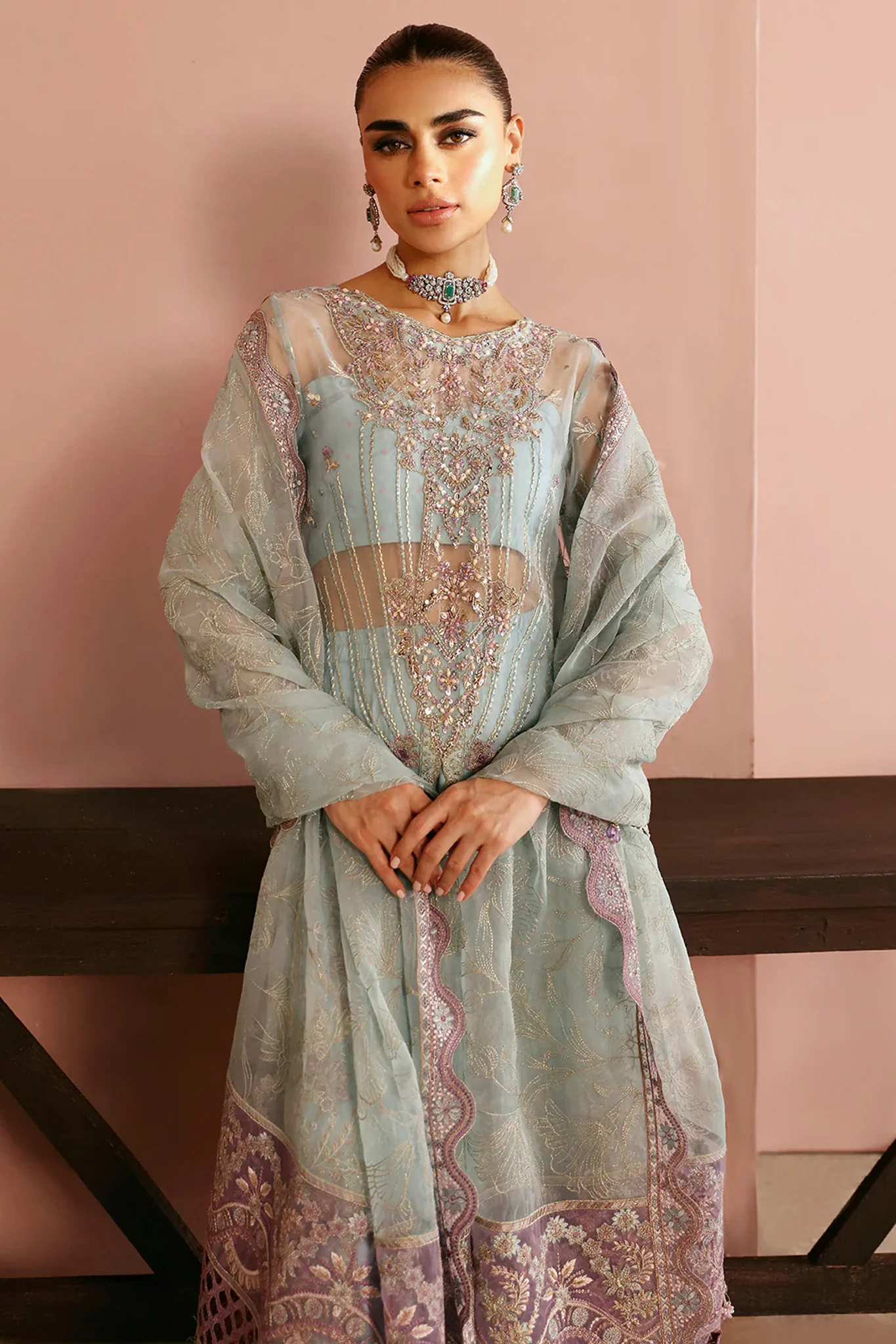 Ramsha Unstitched 3 Piece Festive Formals Vol-02 Suit-E-204 - Image 2