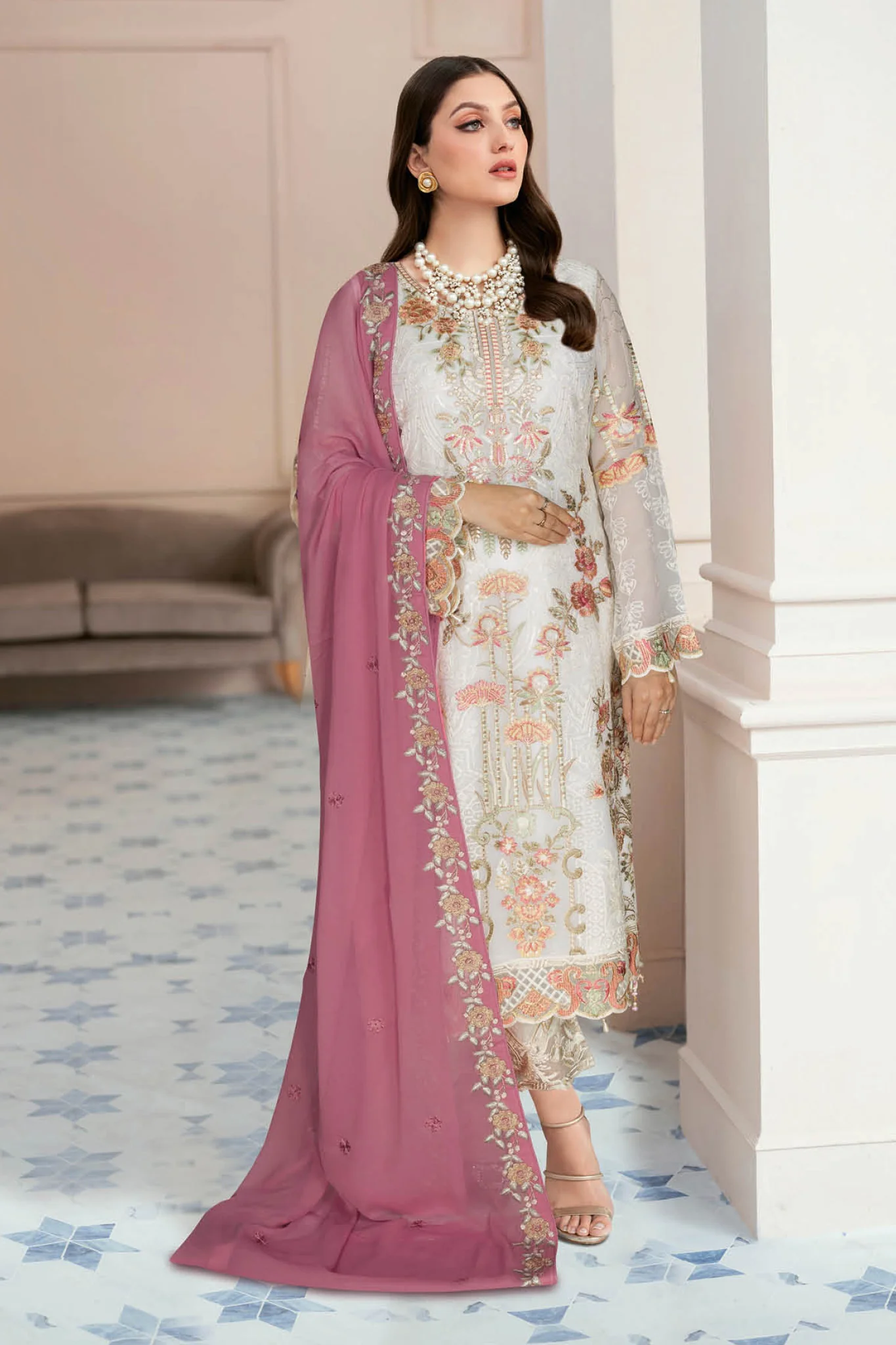 Nayab Ramsha Unstitched 3 Piece Formals Vol-05 Suit-N-506