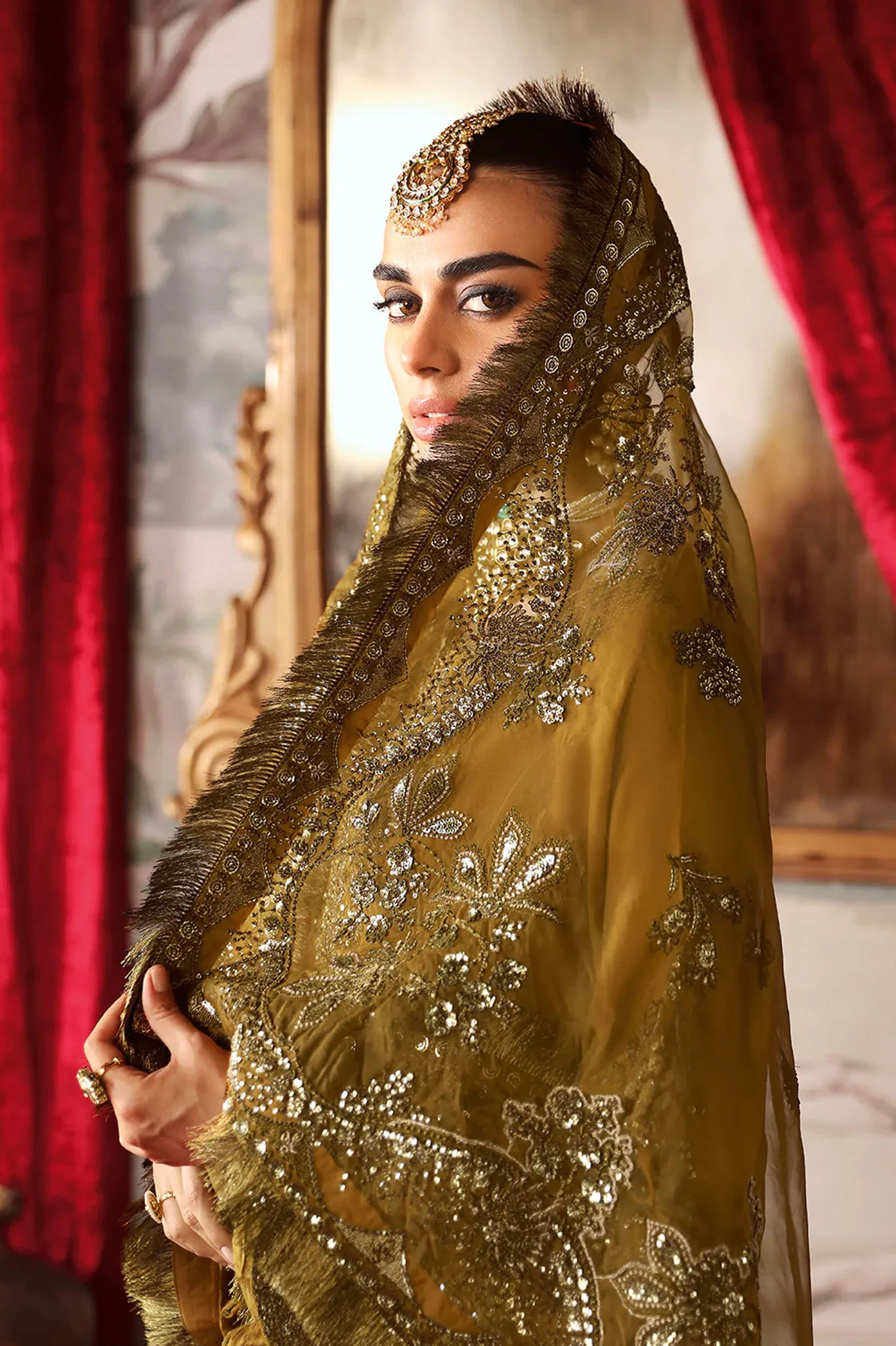 Shagna by Ramsha Unstitched 3 Piece Premium Raw Silk Suit-S-07-Maya - Image 3
