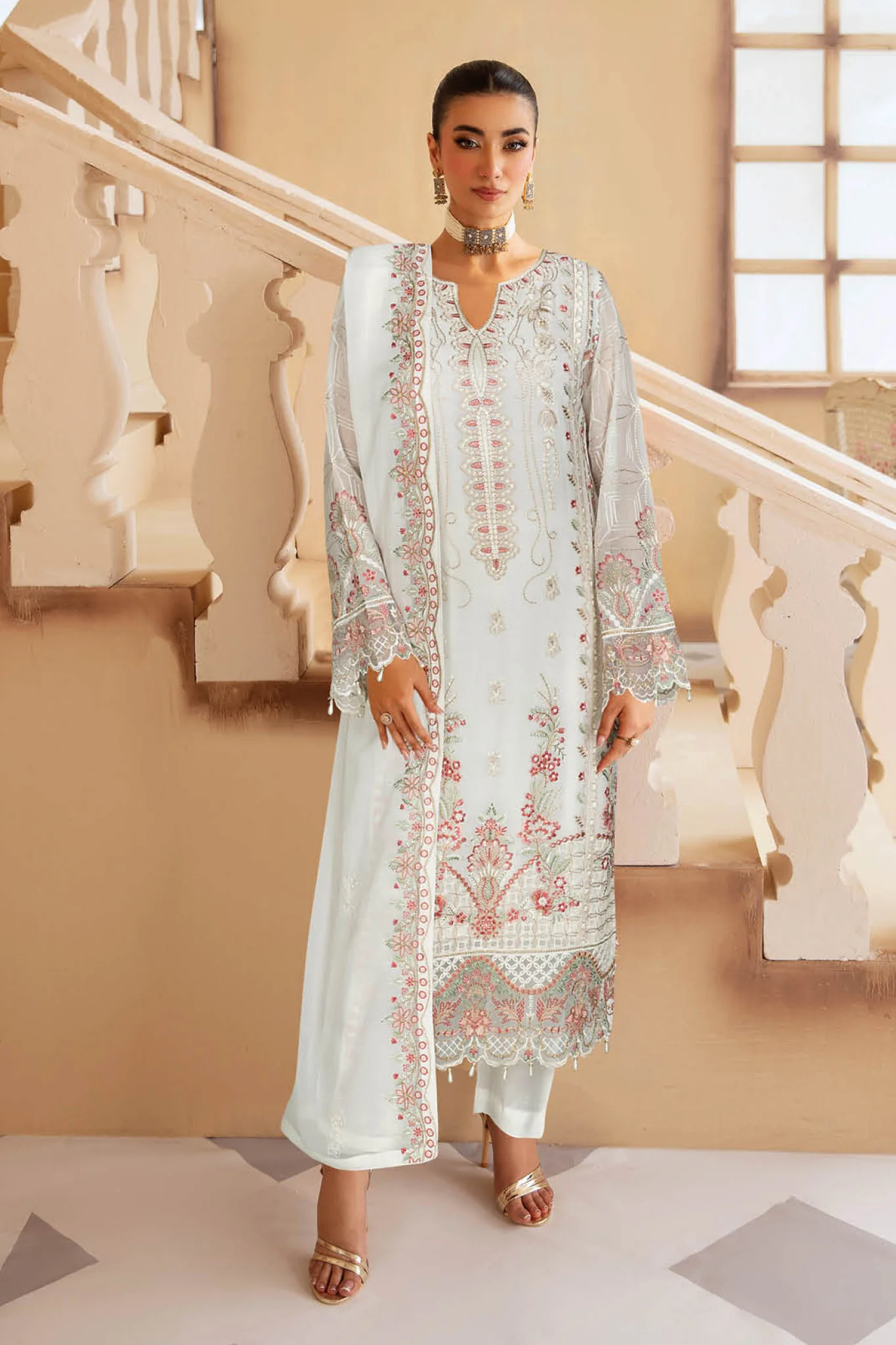 Sangeet by Ramsha Unstitched 3 Piece Chiffon Vol-03 Suit-B-306