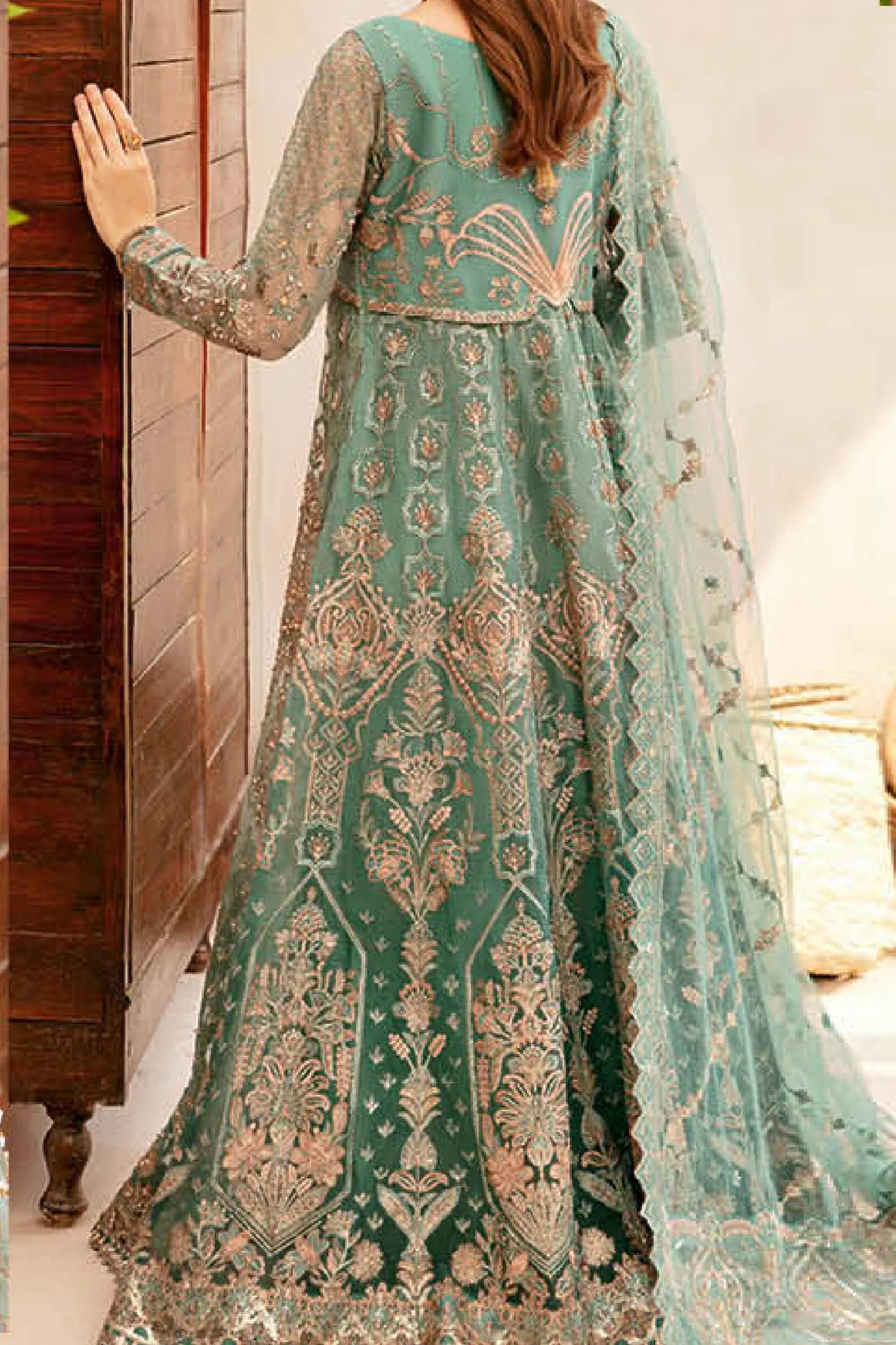 Ramsha Unstitched 3 Piece Luxury Festive Wedding Vol-04 Suit-HA-403 - Image 3