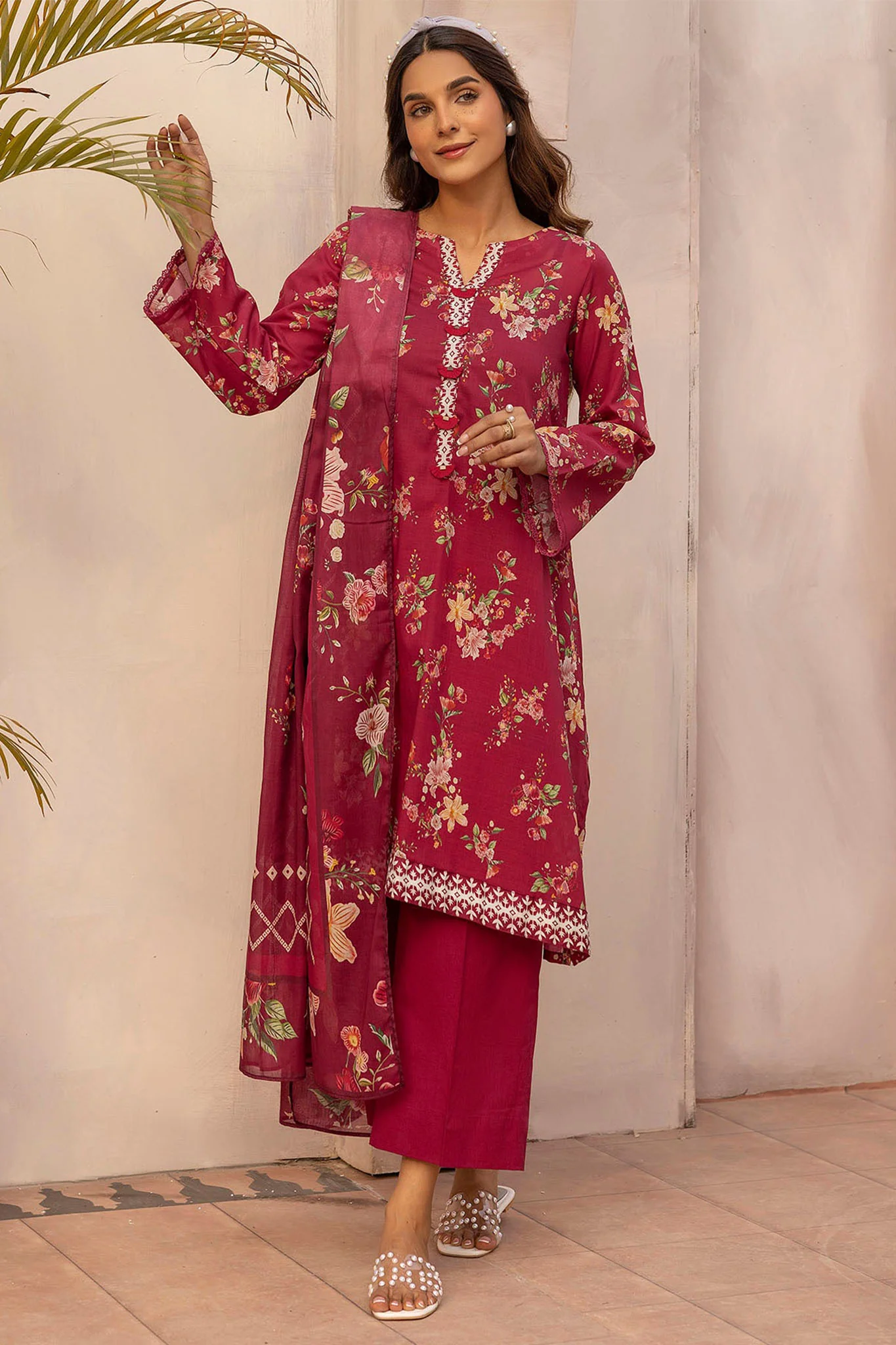 Rang By Motifz Unstitched 3 Piece Digital Printed Lawn Suit-5454-Ciel