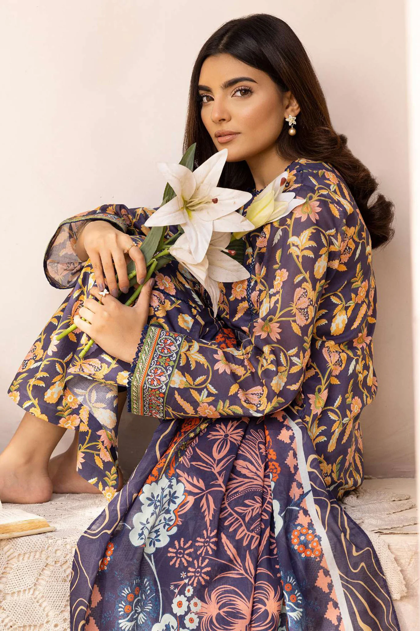 Rang By Motifz Unstitched 3 Piece Printed Lawn Suit-5512-Eyleen - Image 2