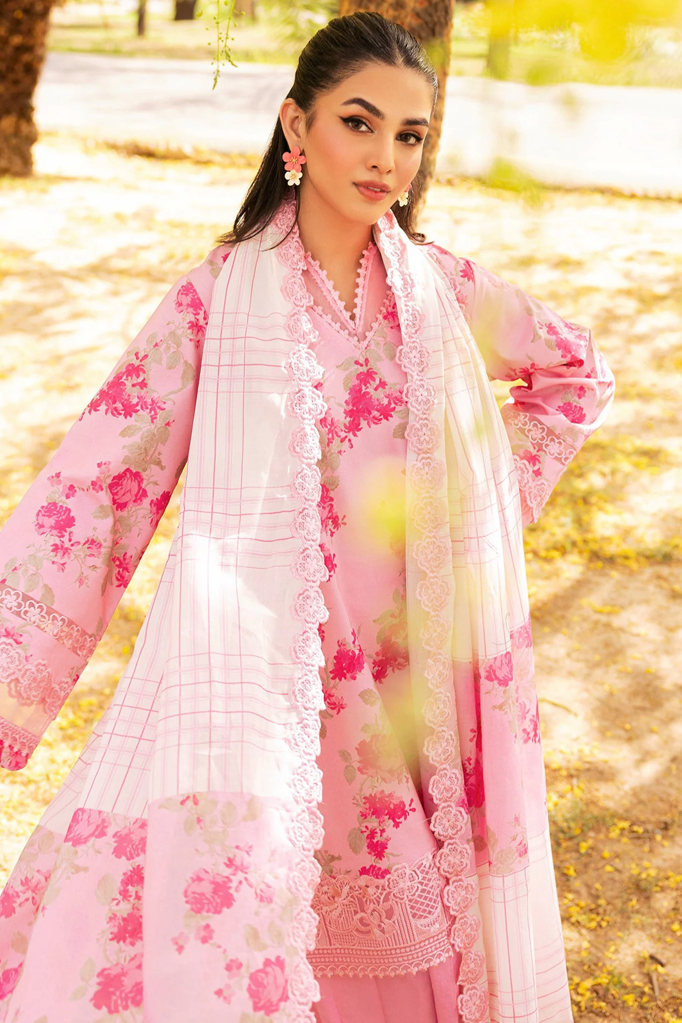 Range By Charizma Unstitched 3 Piece Emb Lawn Vol-01 Suit-CRN4-07 - Image 2