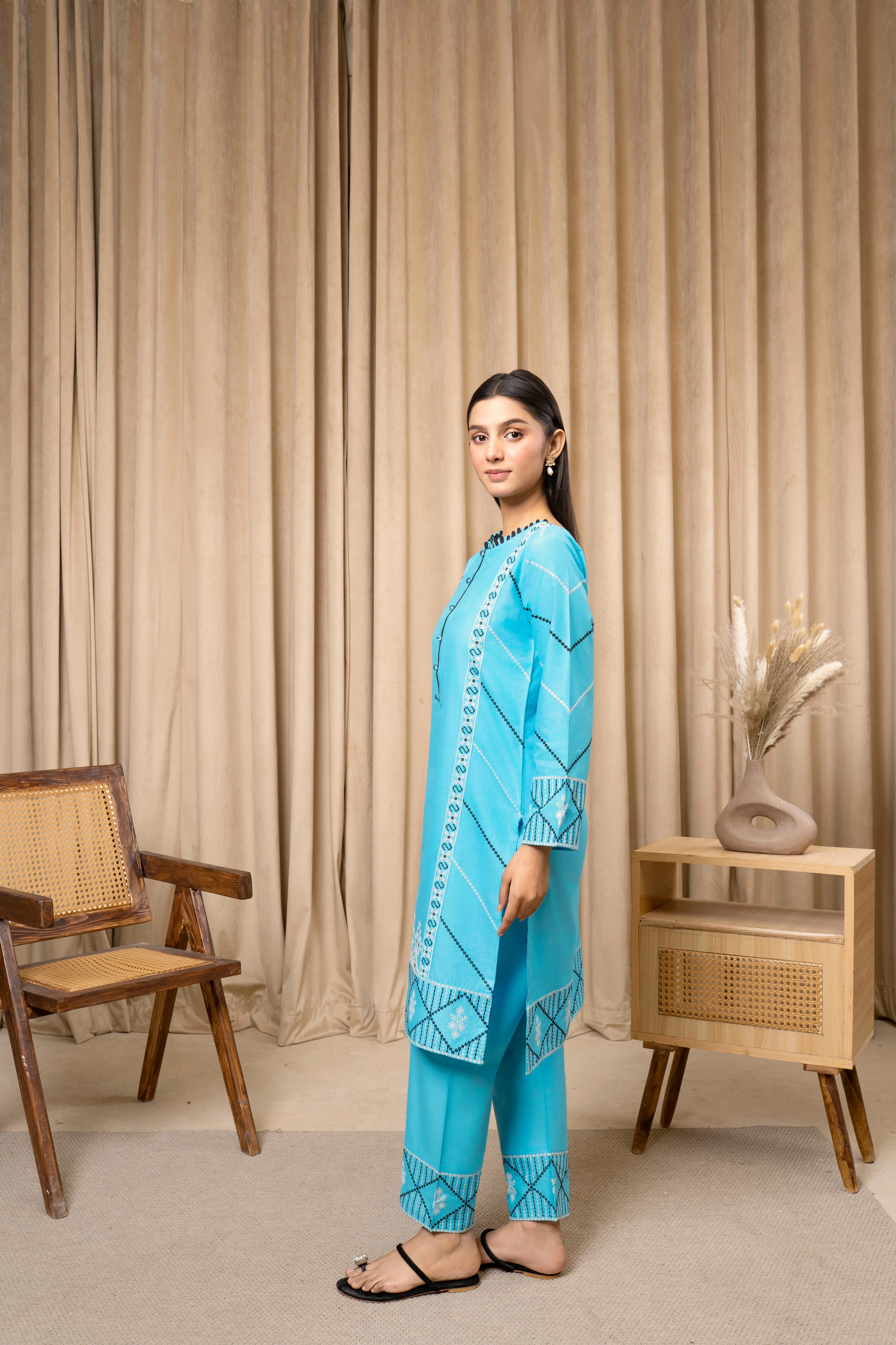Zoya Zafar Stitched 2 Piece Cotton Suit-Range Noor - Image 2