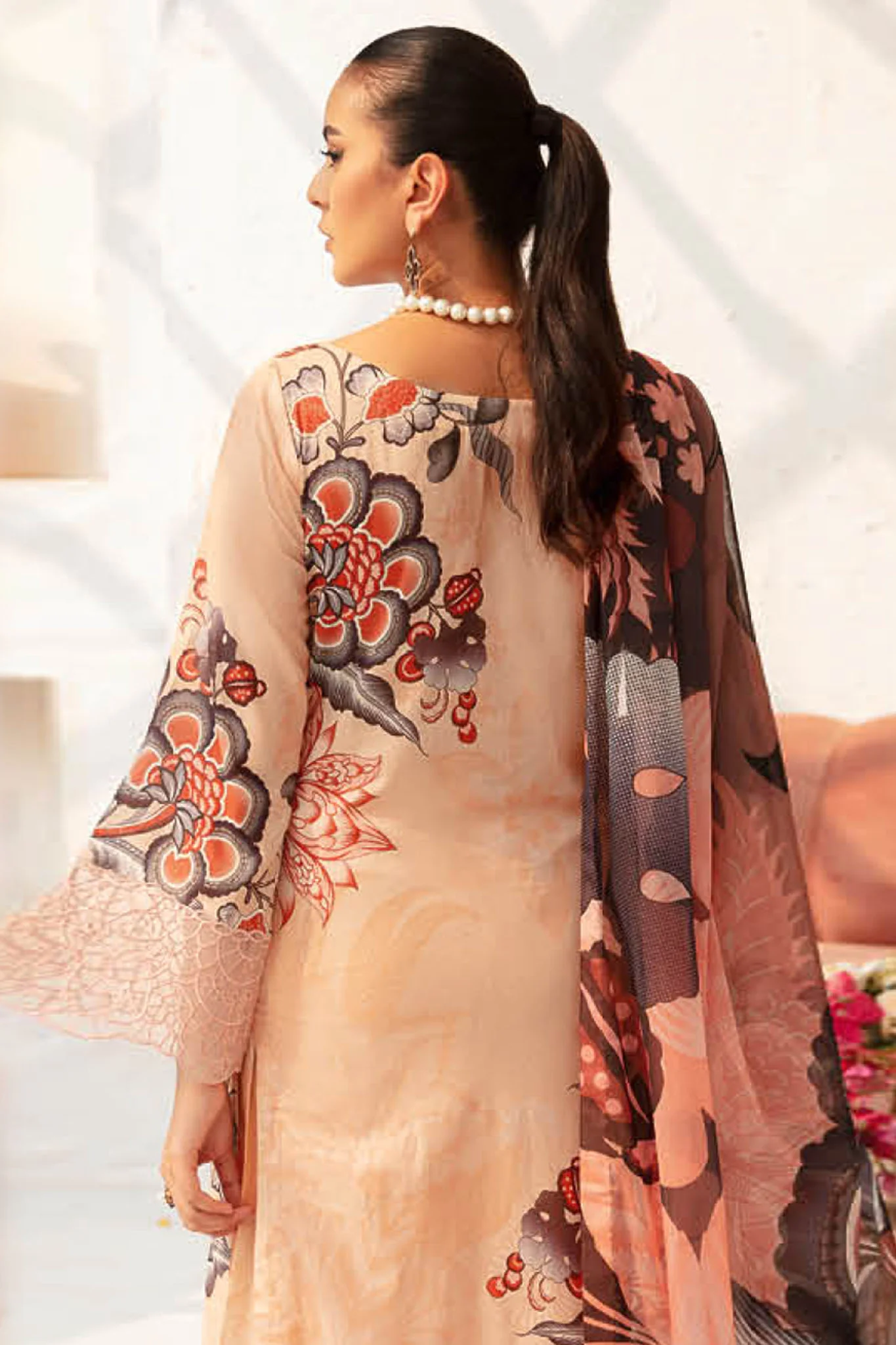 Rangrez By Ramsha Unstitched 3 Piece Luxury Lawn Vol-07 Collection-N-710 - Image 3
