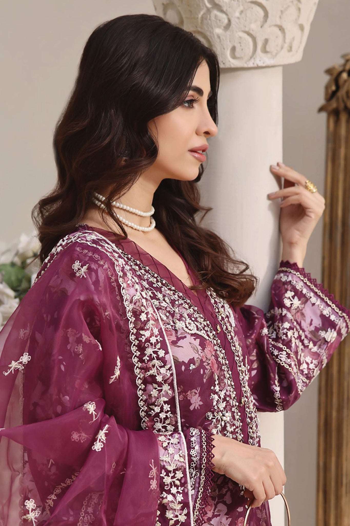Rangreza By Guzel Stitched 3 Piece Formals Organza Suit-04-Rangtara - Image 4