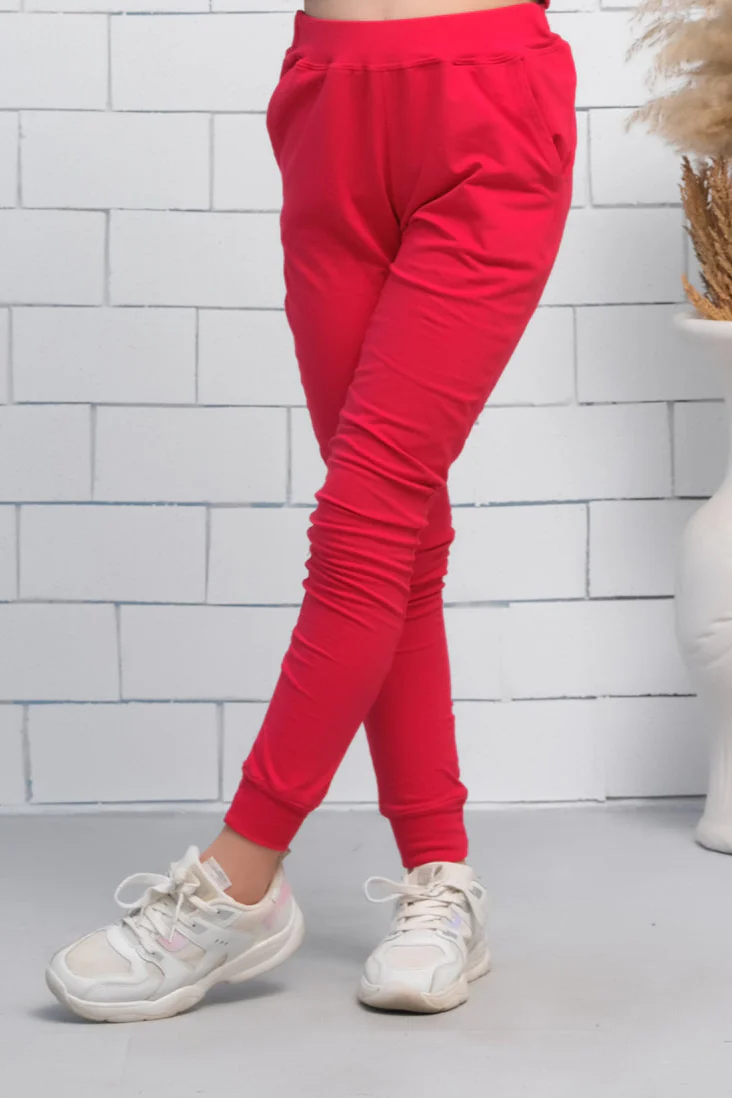 Sprinkles Stitched 1 Piece Summer Bottoms Kids Suit-Red - Jogger Pant - Jersey - Image 2
