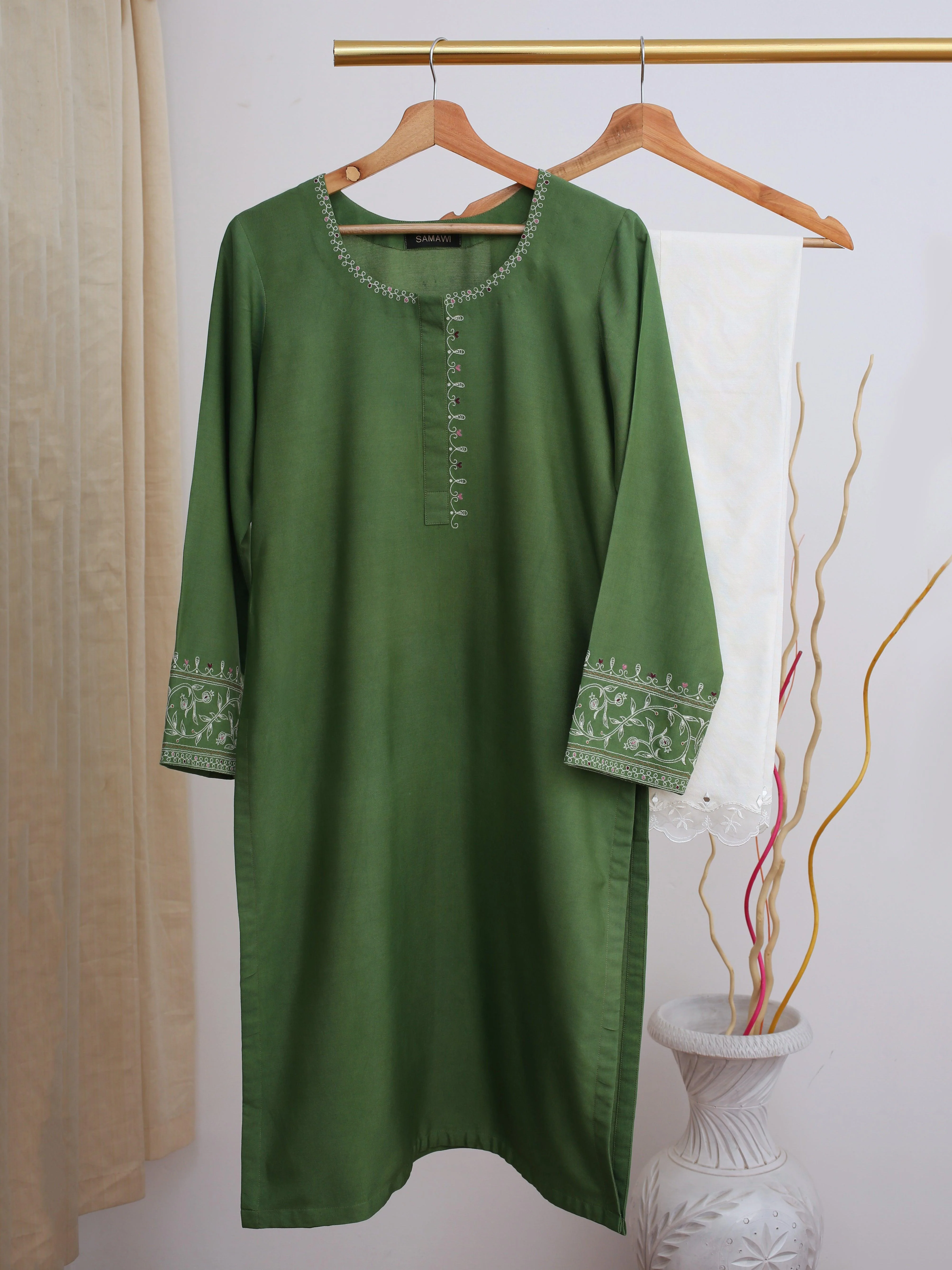 Samawi Stitched Kurta Suit-Reem Kurta - Image 6