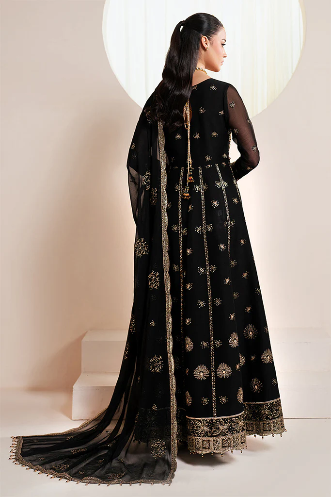 Reena By Alizeh Unstitched 3 Piece Formals Eid Edit V4 Suit-AF-HM-4030-Noir - Image 3