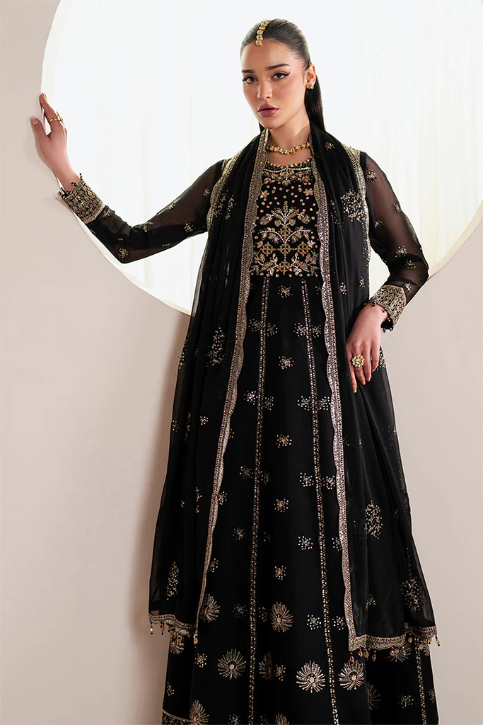 Reena By Alizeh Unstitched 3 Piece Formals Eid Edit V4 Suit-AF-HM-4030-Noir - Image 4