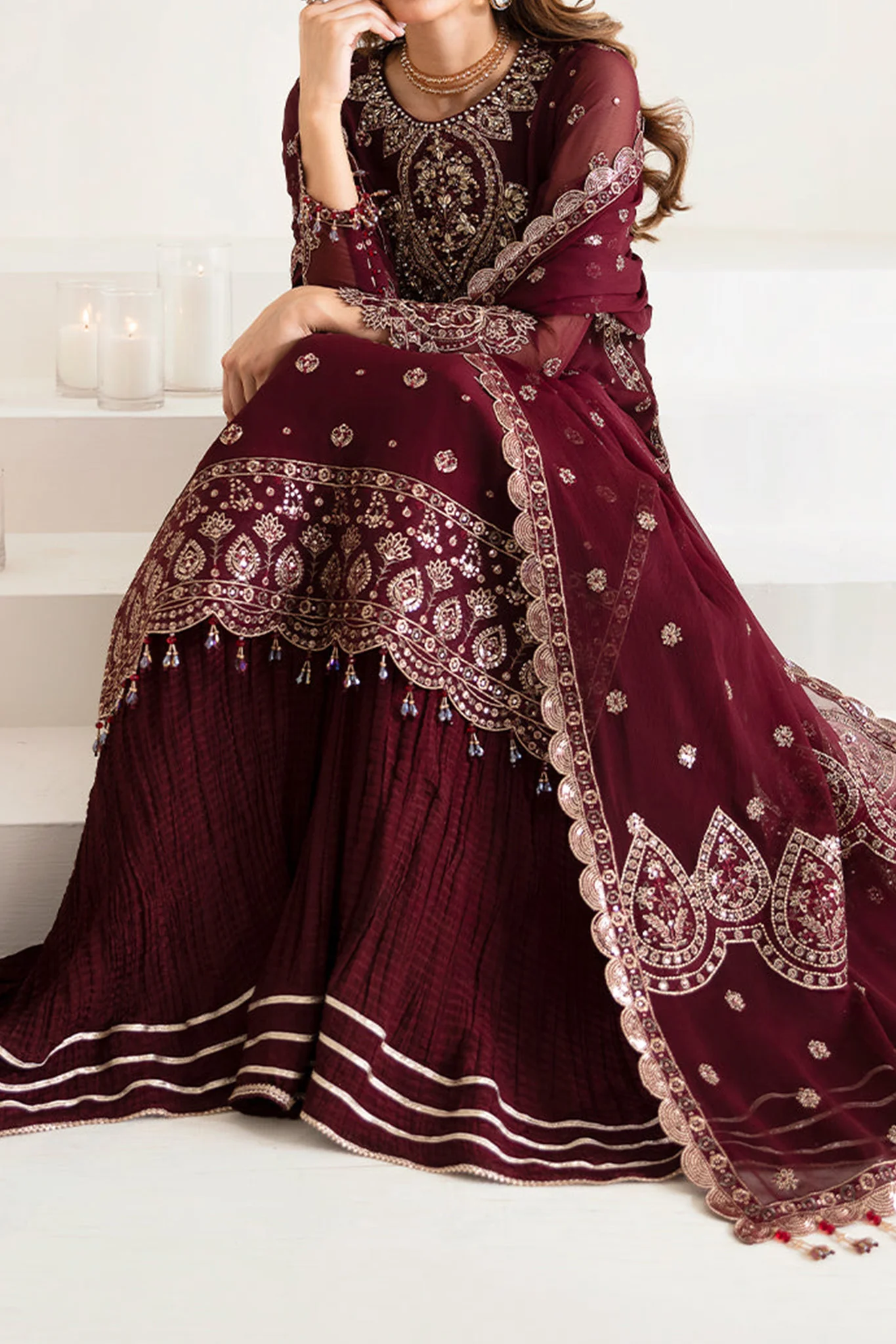 Reena By Alizeh Unstitched 3 Piece Luxury Formals Wedding Edits Suit-HM-4009-Meadow - Image 2