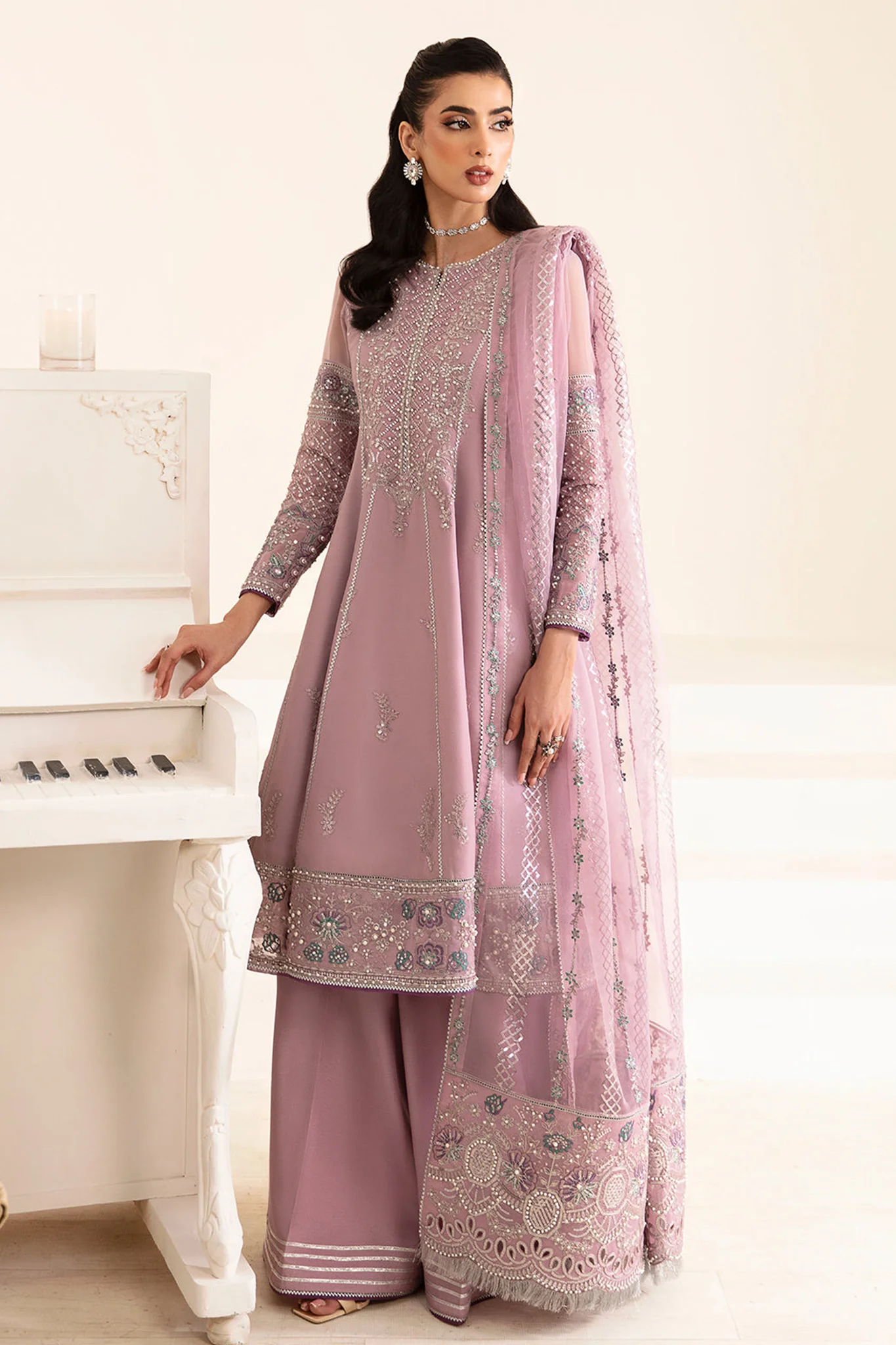 Reena By Alizeh Unstitched 3 Piece Luxury Formals Wedding Edits Suit-HM-4012-Viera