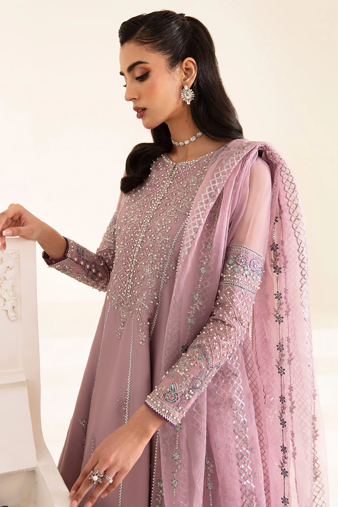 Reena By Alizeh Unstitched 3 Piece Luxury Formals Wedding Edits Suit-HM-4012-Viera - Image 2