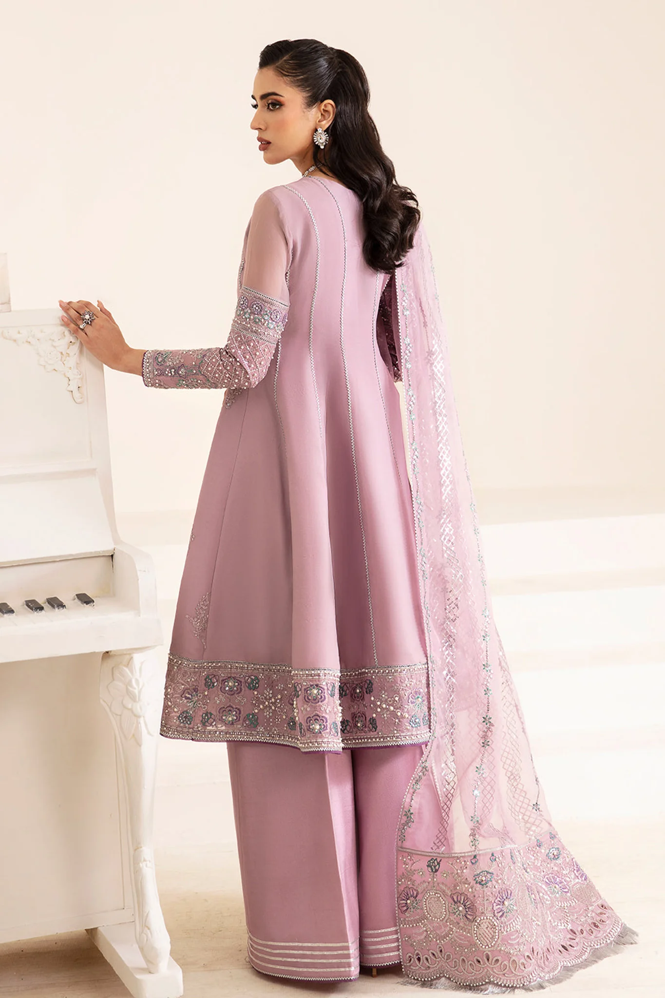 Reena By Alizeh Unstitched 3 Piece Luxury Formals Wedding Edits Suit-HM-4012-Viera - Image 3
