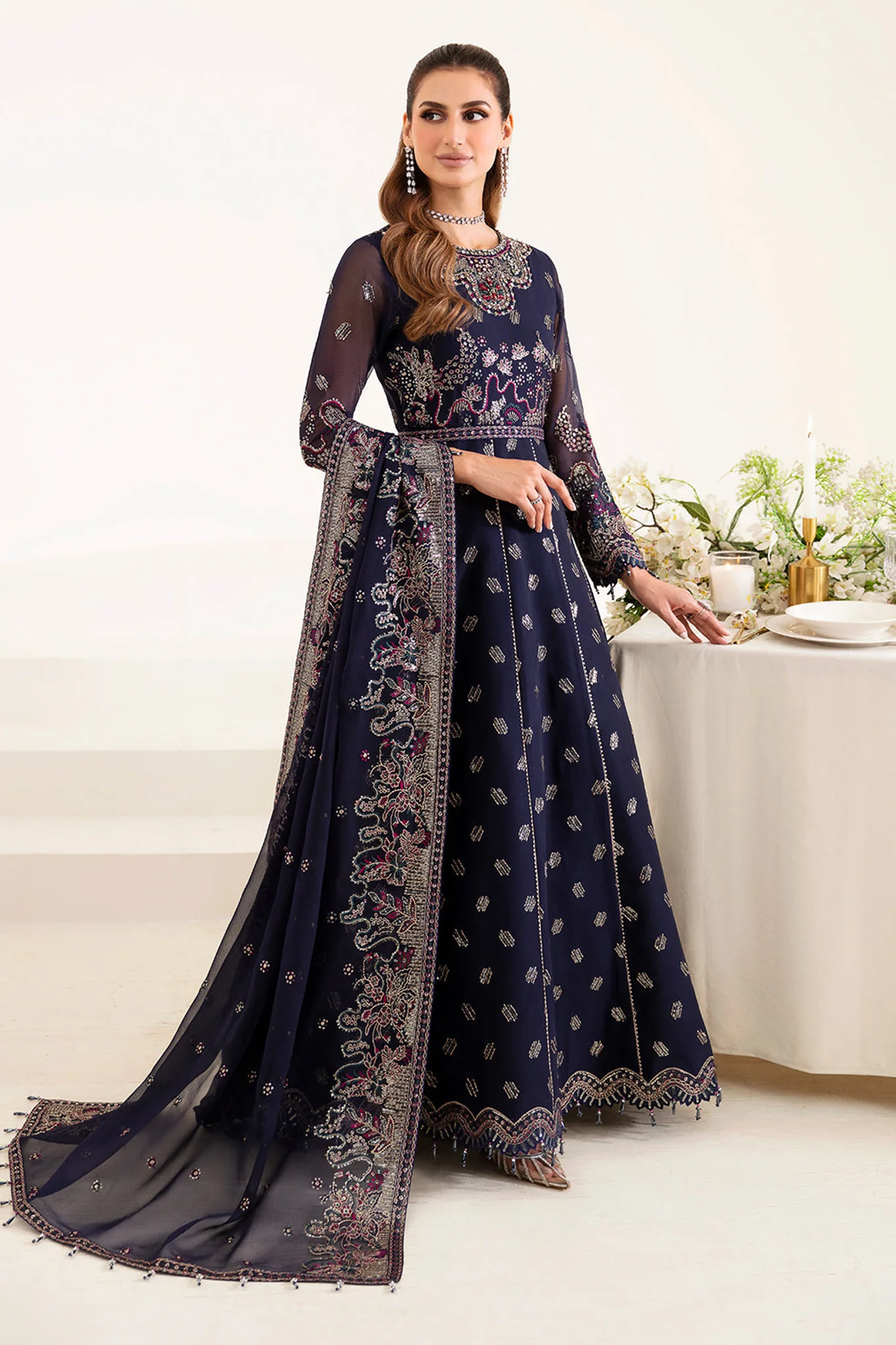 Reena By Alizeh Unstitched 3 Piece Luxury Formals Wedding Edits Suit-HM-4013-Splendor - Image 3