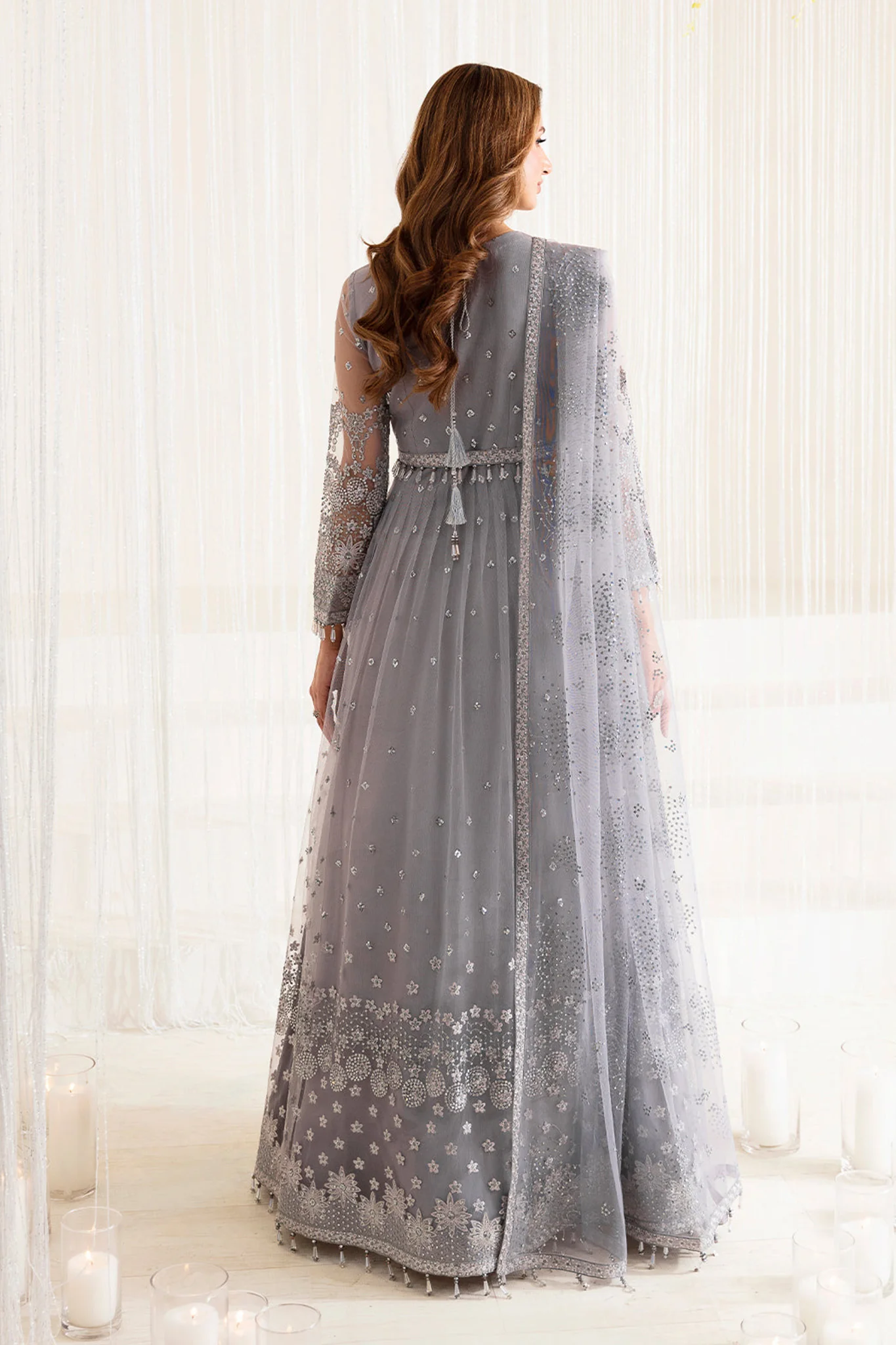 Reena By Alizeh Unstitched 3 Piece Luxury Formals Wedding Edits Suit-HM-4018-Darcy - Image 3