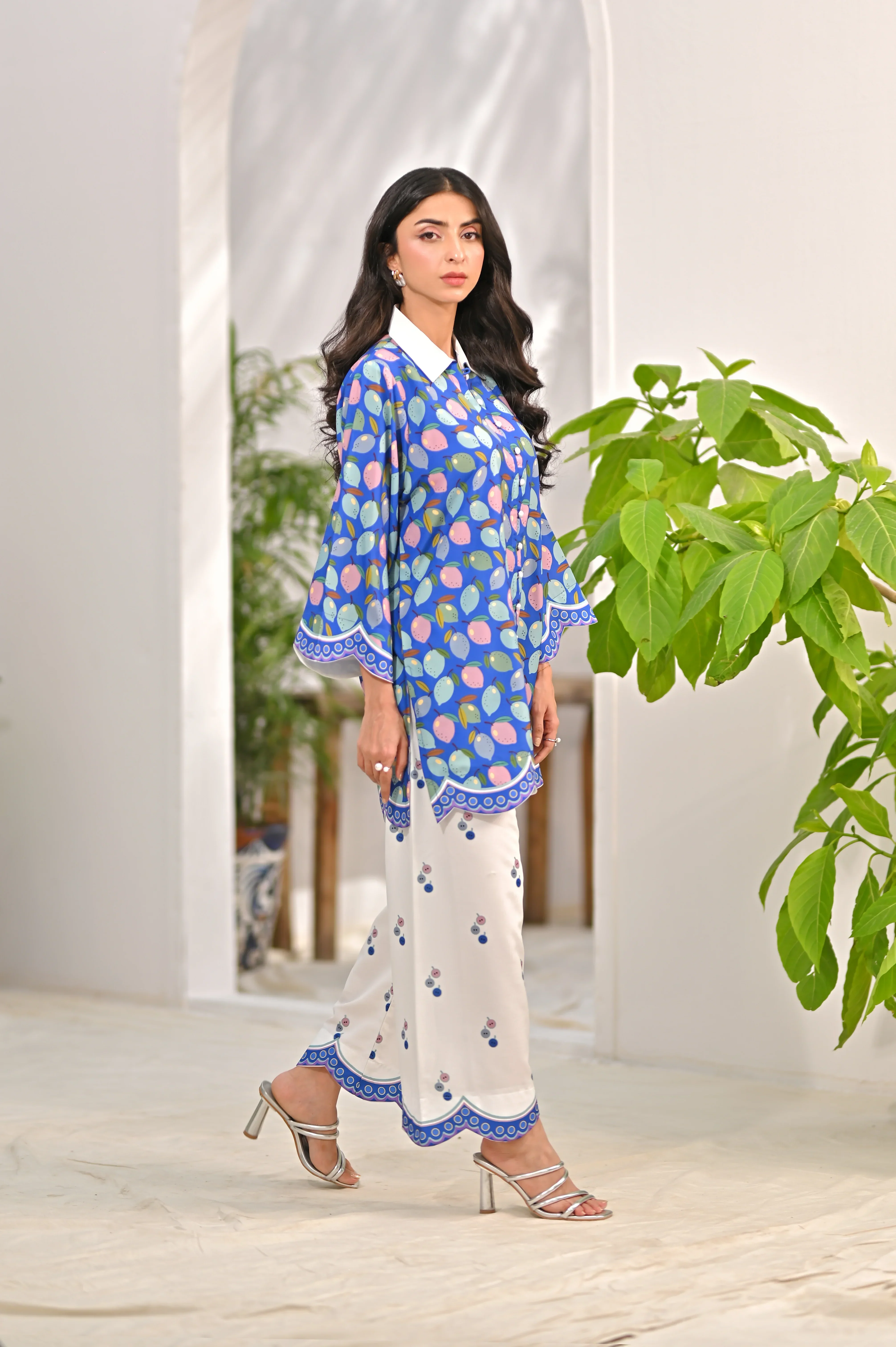 Dhaga Stitched 2 Piece Poly Cambric Suit-Renec - Image 2