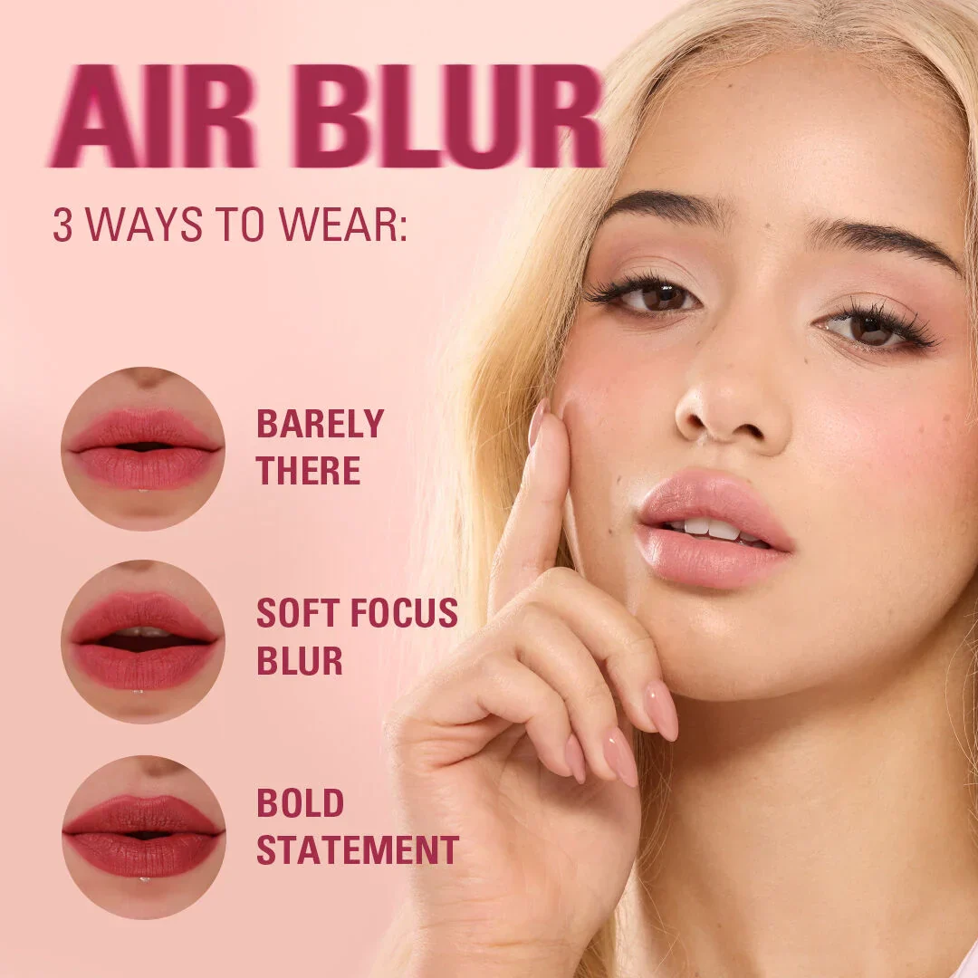 Revolution Air Blur Matte Liquid Lipstick Peachy - Image 3
