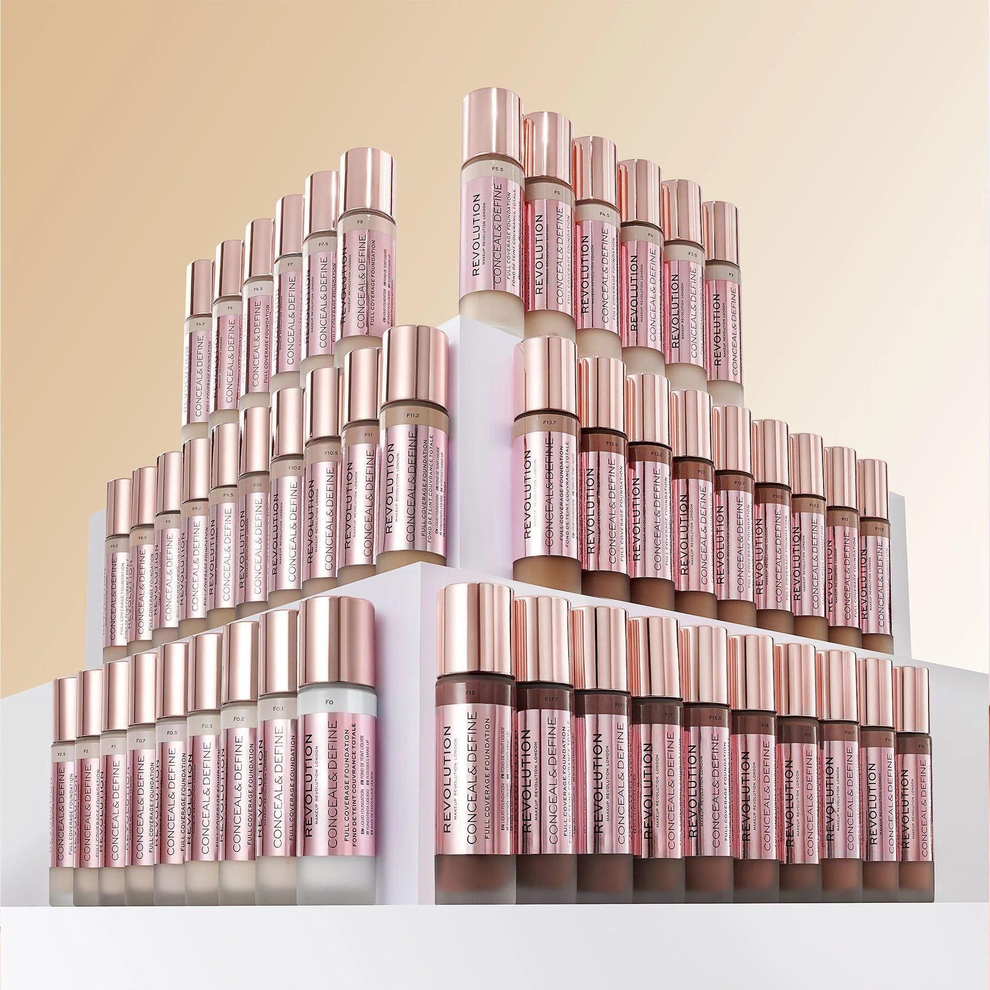 Revolution Conceal & Define Ultra Matte Full Coverage Foundation F2.5 23ml - Image 2