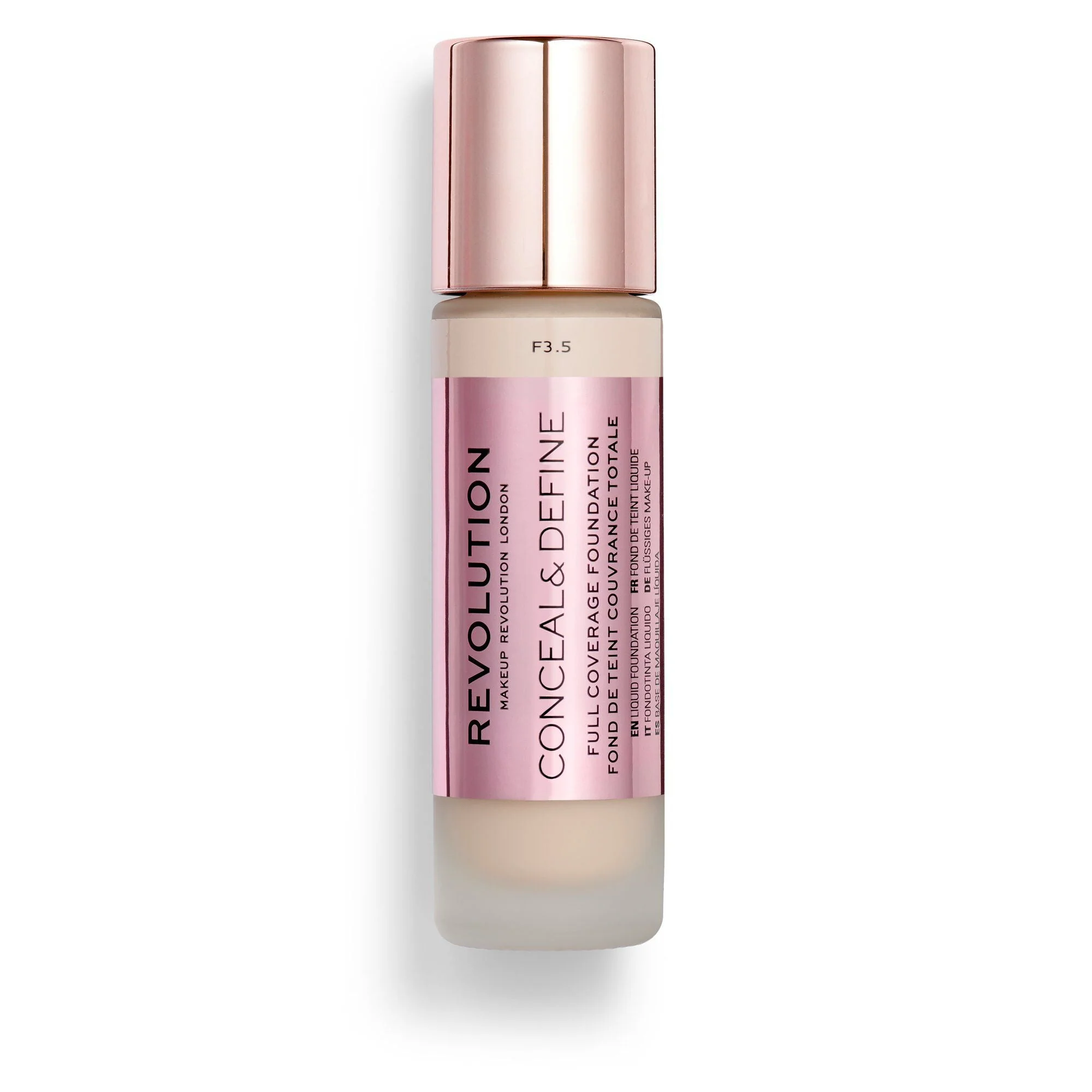 Revolution Conceal & Define Ultra Matte Full Coverage Foundation F3.5 23ml - Image 4