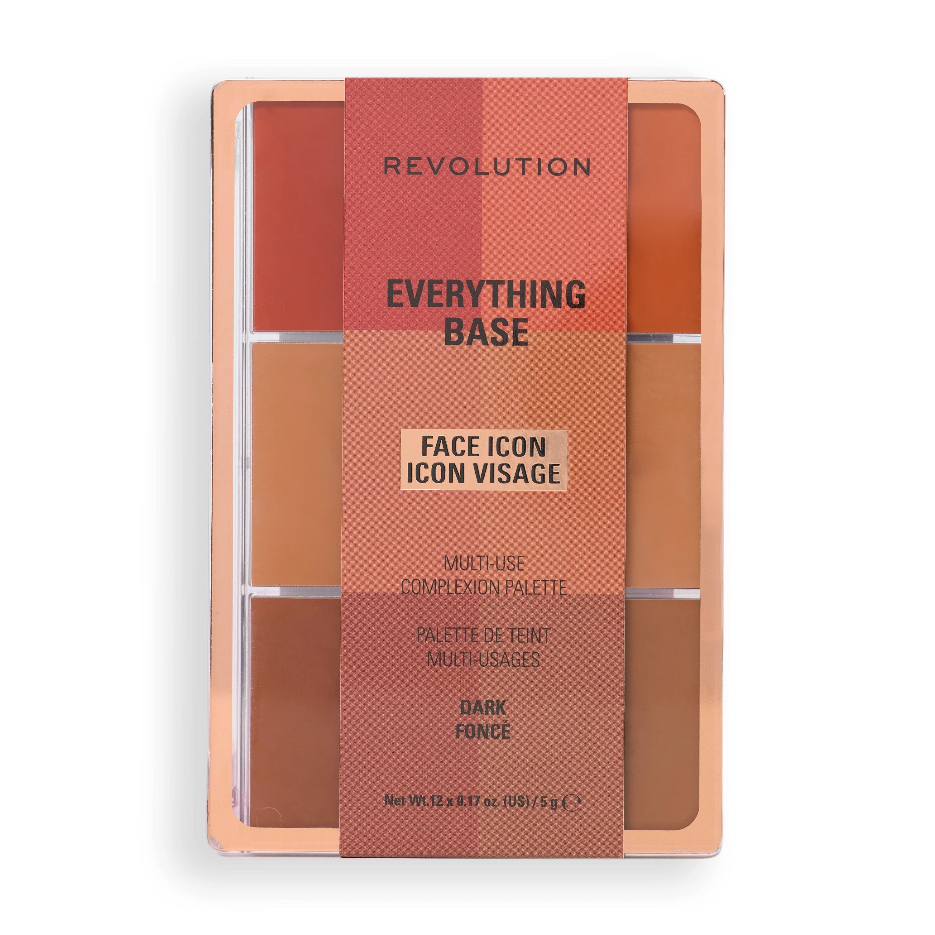 Revolution Everything Base Face Icon Complexion Palette Dark 5gm - Image 7