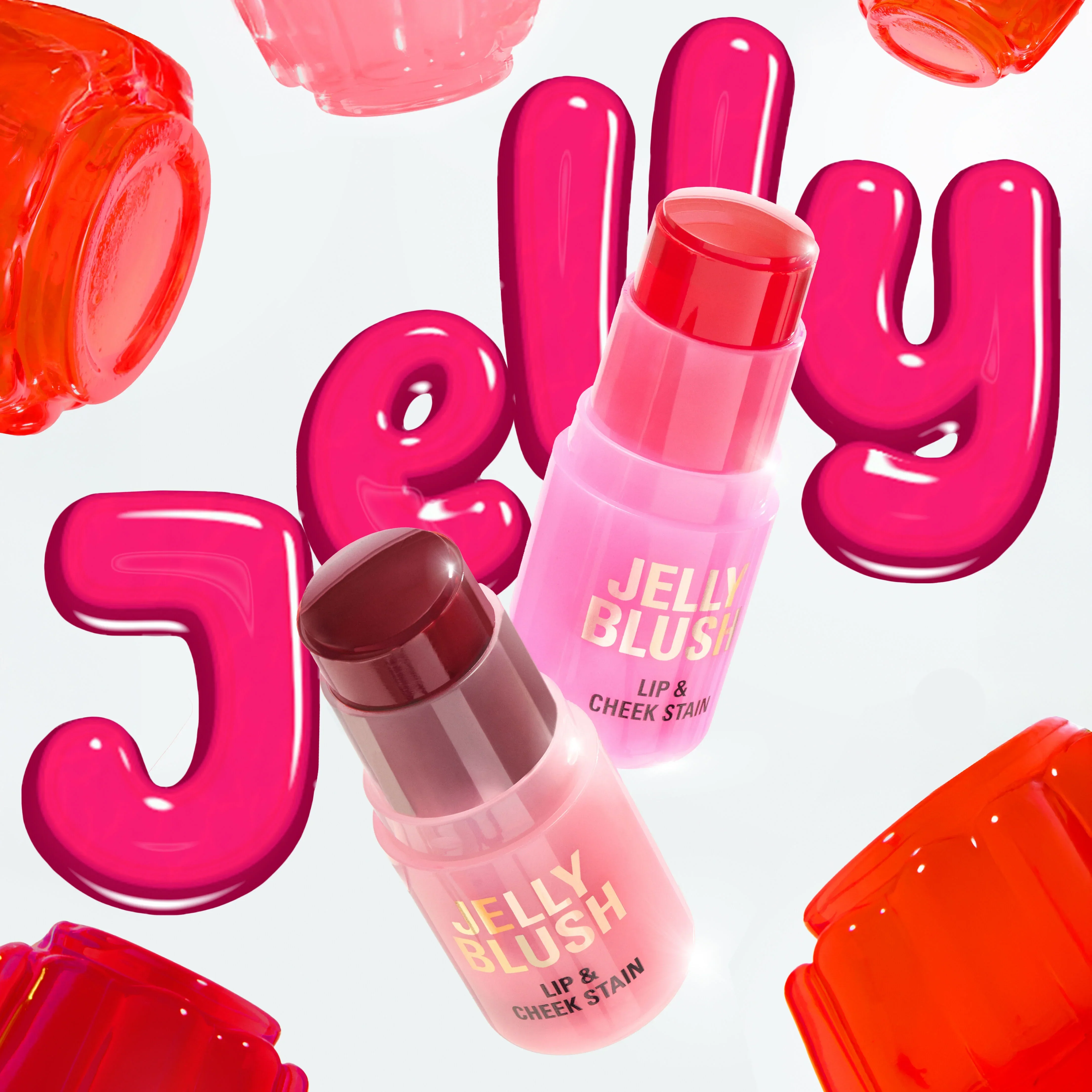 Revolution Jelly Blush Stick Lip And Cheek Stain Strawberry Pink - Image 3