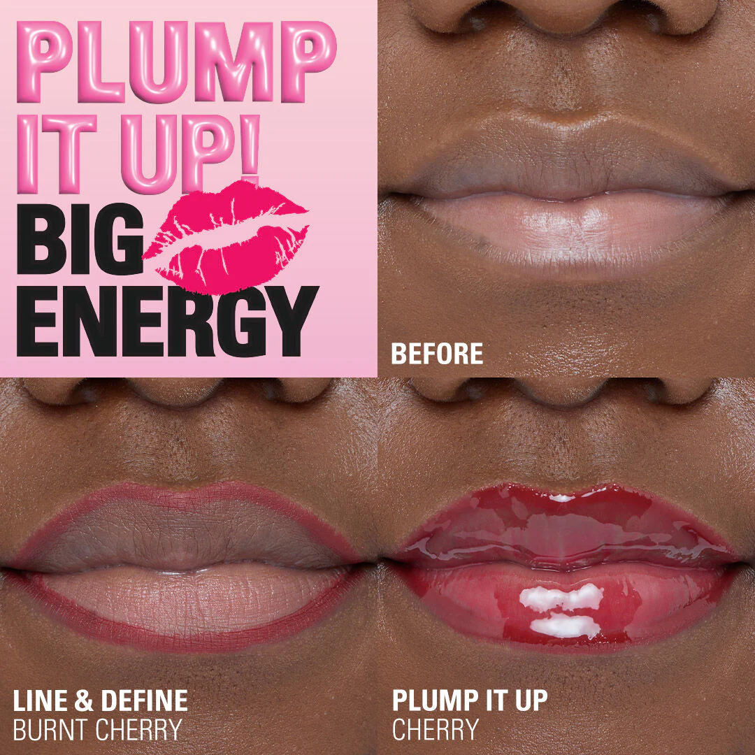 Revolution Pout Bomb Plumping Lip Liner Burnt Cherry Red - Image 4