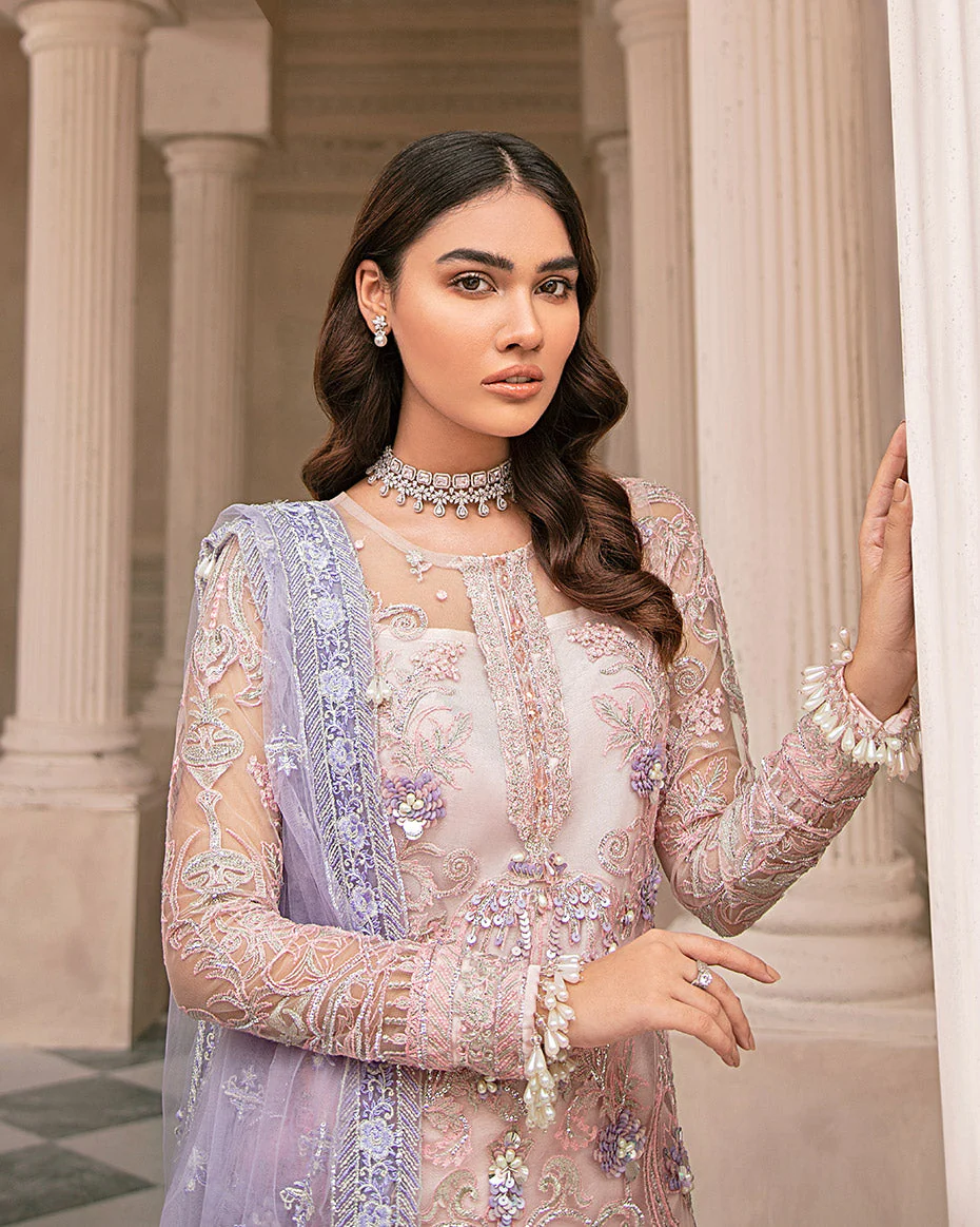 Mirabella By Gulaal Unstitched 3 Piece Eid Suit-Reyna Embroidered Net 4-Piece Suit MG-08 - Image 2