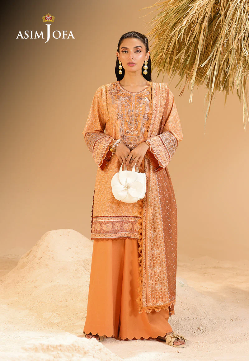 Rhapsody By Asim Jofa Unstitched 2 Piece Summer Suit Ajubu-08 - Image 10
